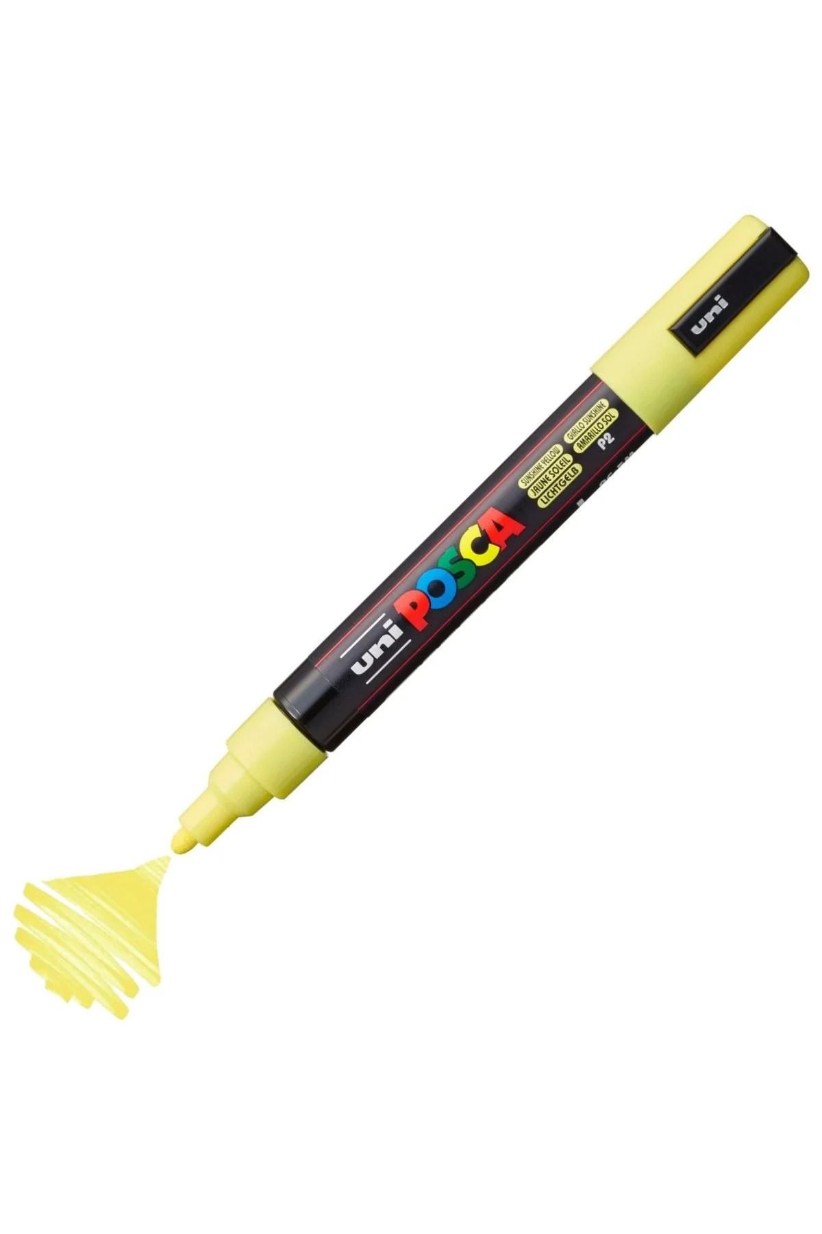 Uni Posca Marker Akrilik Boyama Kalemi PC-5M Medium 1.8-2.5mm Güneş Sarı
