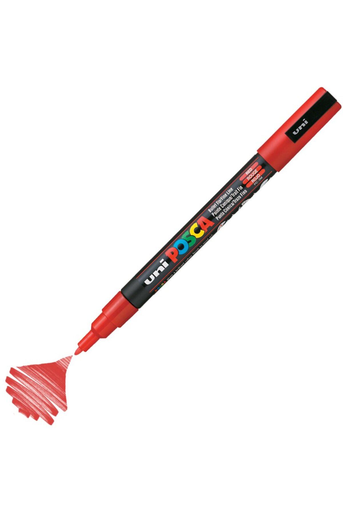 Uni Posca Marker Akrilik Boyama Kalemi PC-3M 0.9-1.3mm Kırmızı