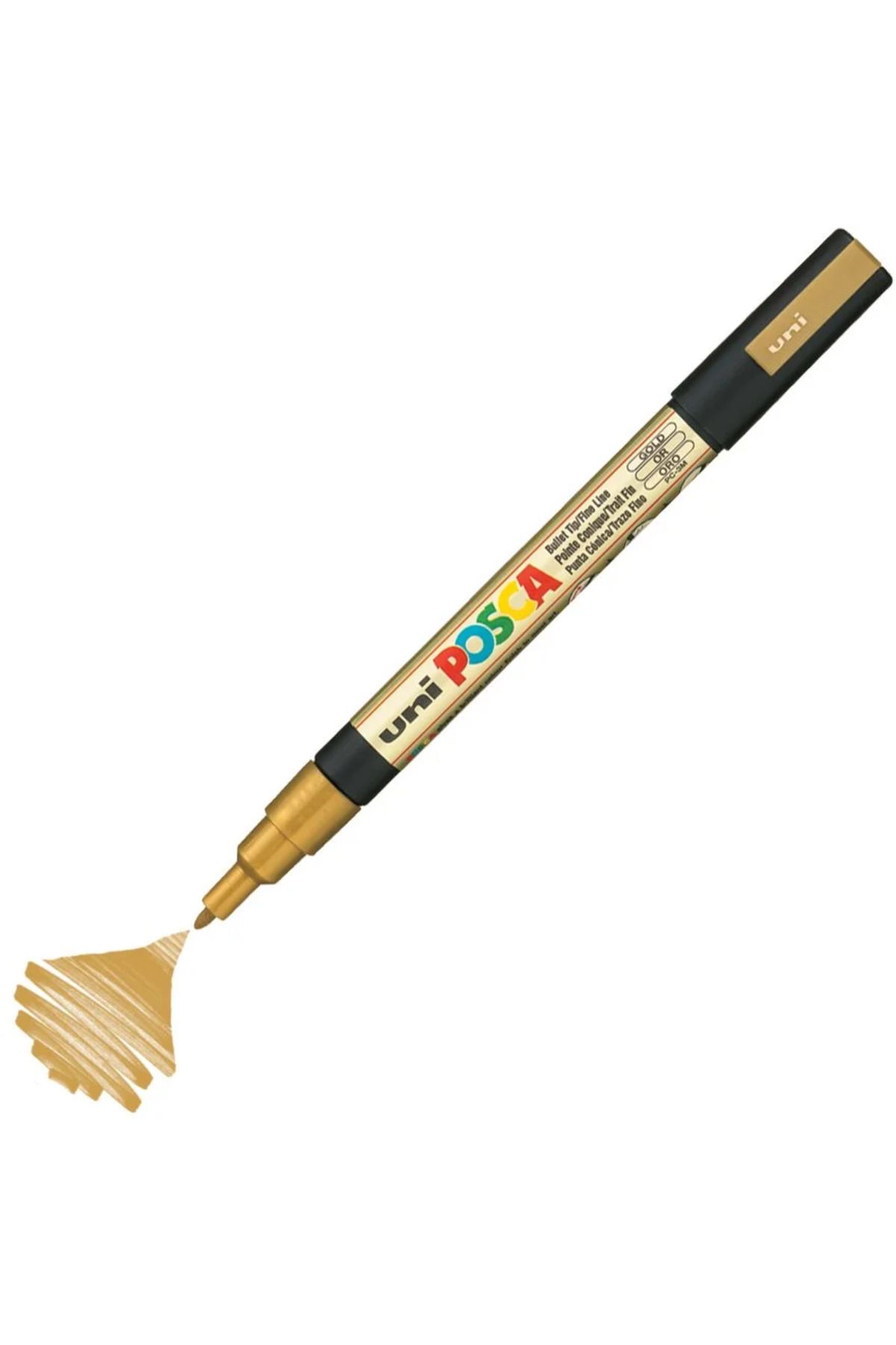 Uni Posca Marker Akrilik Boyama Kalemi PC-3M 0.9-1.3mm Altın