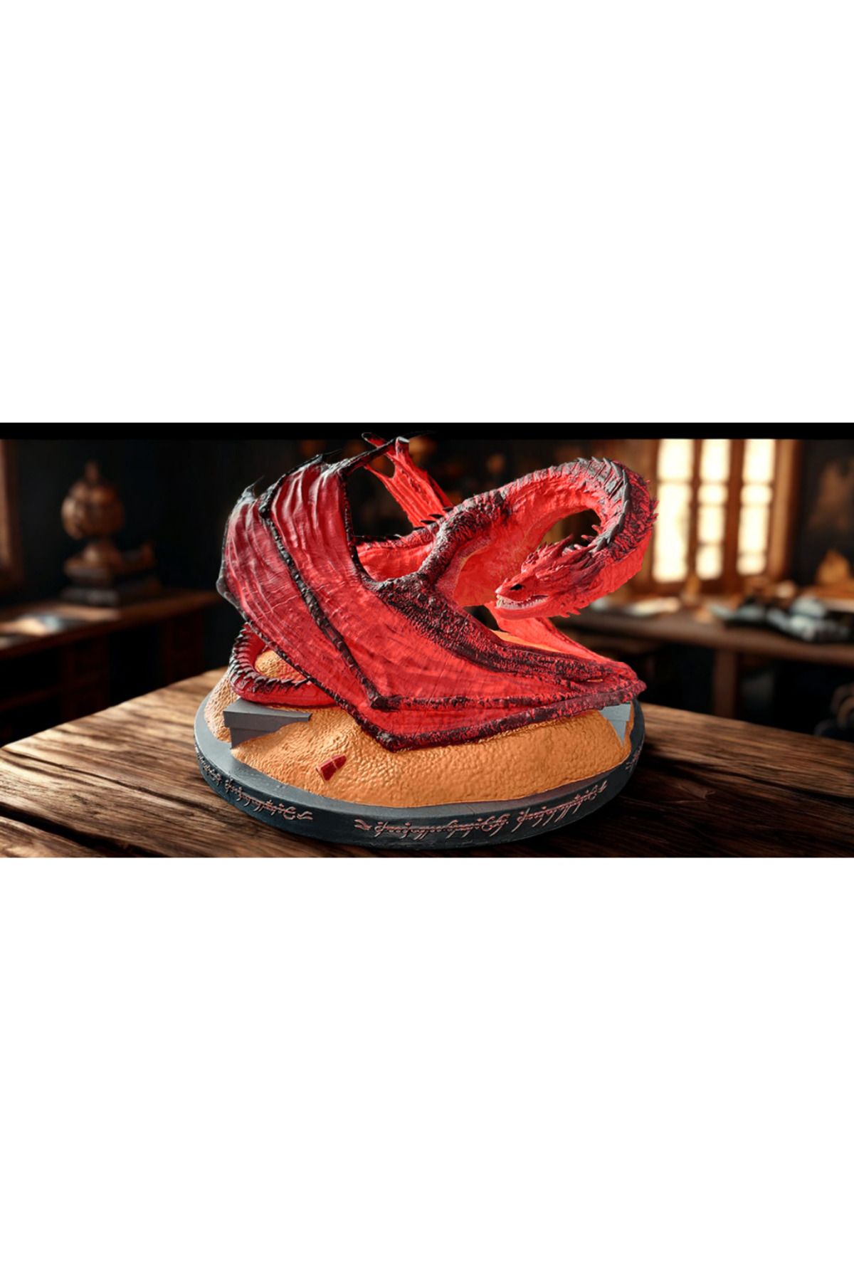 Cochines Smaug Ejderhası Muhteşem Görünümlü Figür Biblo-sağlıklı Petg Malzemeden 3d Ile Üretilmiş 20cm