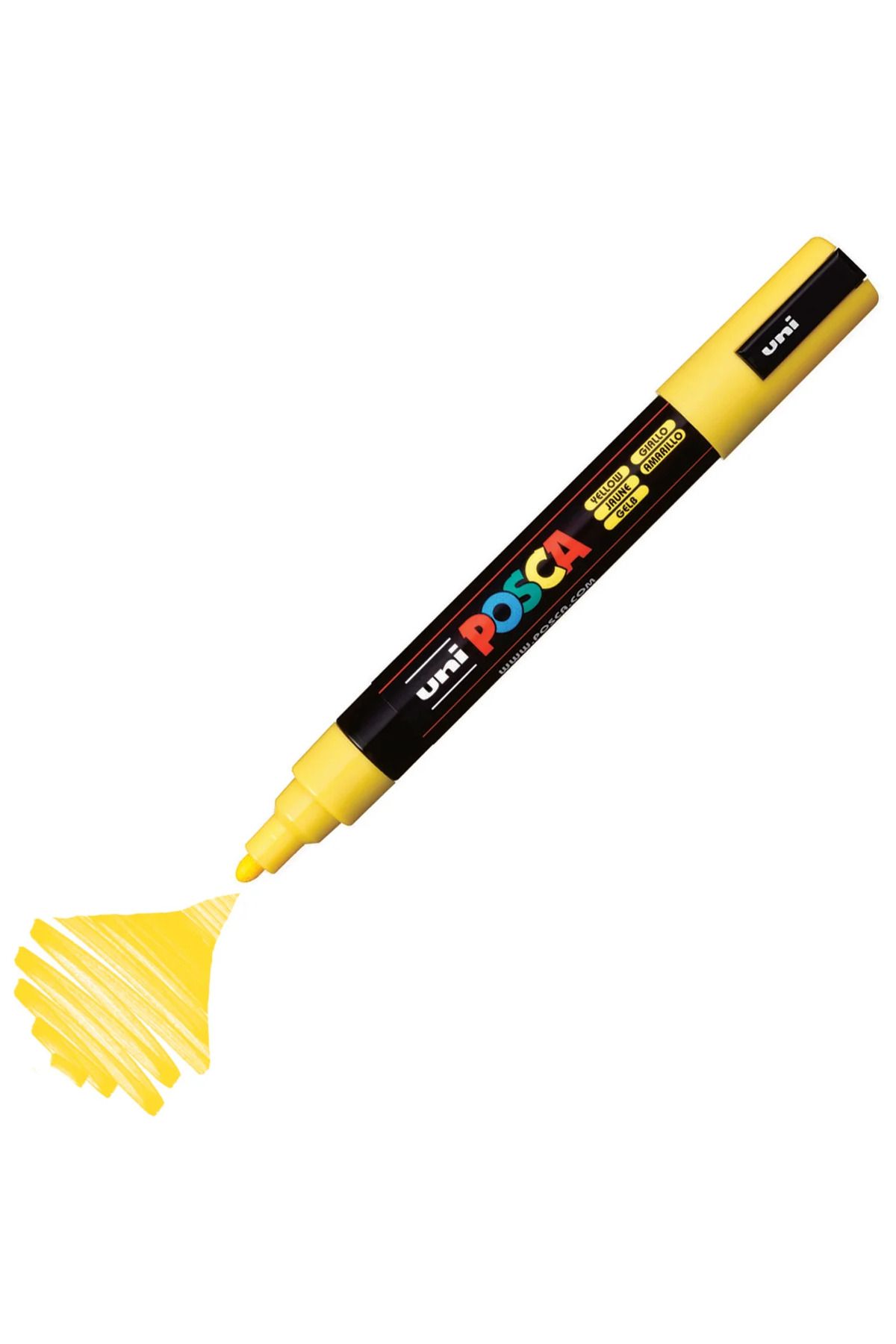 Uni Posca Marker Akrilik Boyama Kalemi PC-5M Medium 1.8-2.5mm Sarı