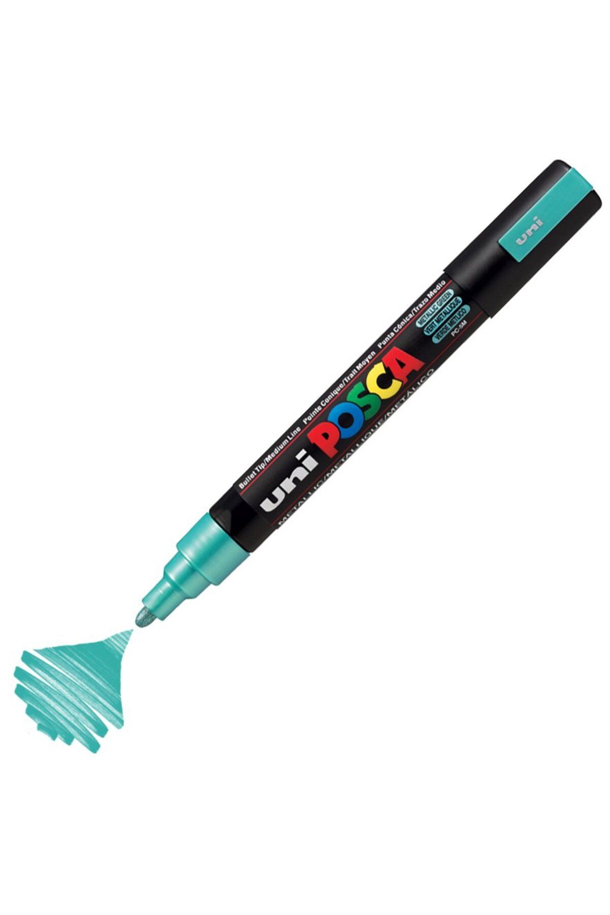 Uni Posca Marker Akrilik Boyama Kalemi PC-5M Medium 1.8-2.5mm Metalik Yeşil