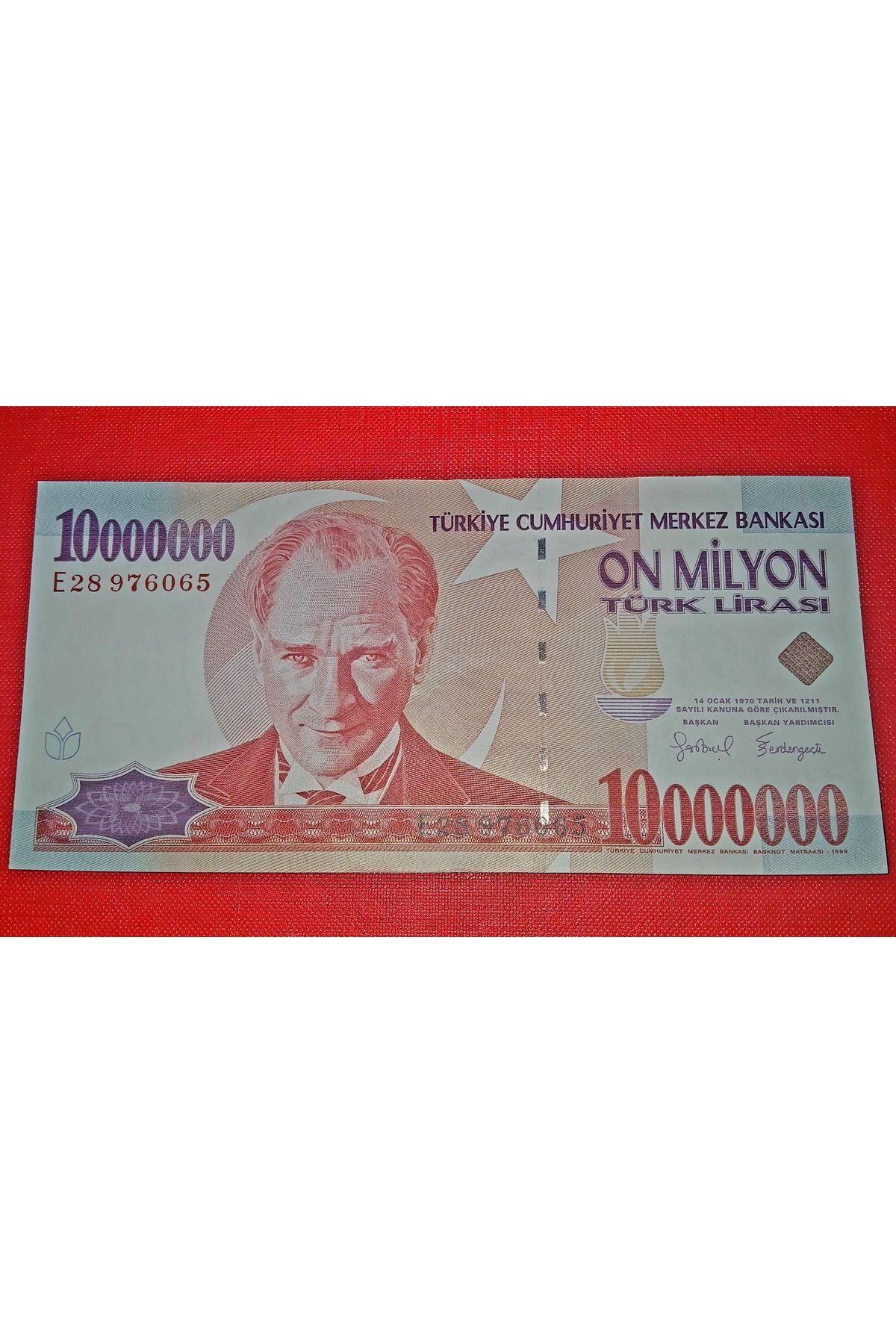 DÜZGÜN TİCARET 7.EMİSYON 10.000.000 LİRA KAĞIT PARA ORTA KONDİSYON / 309