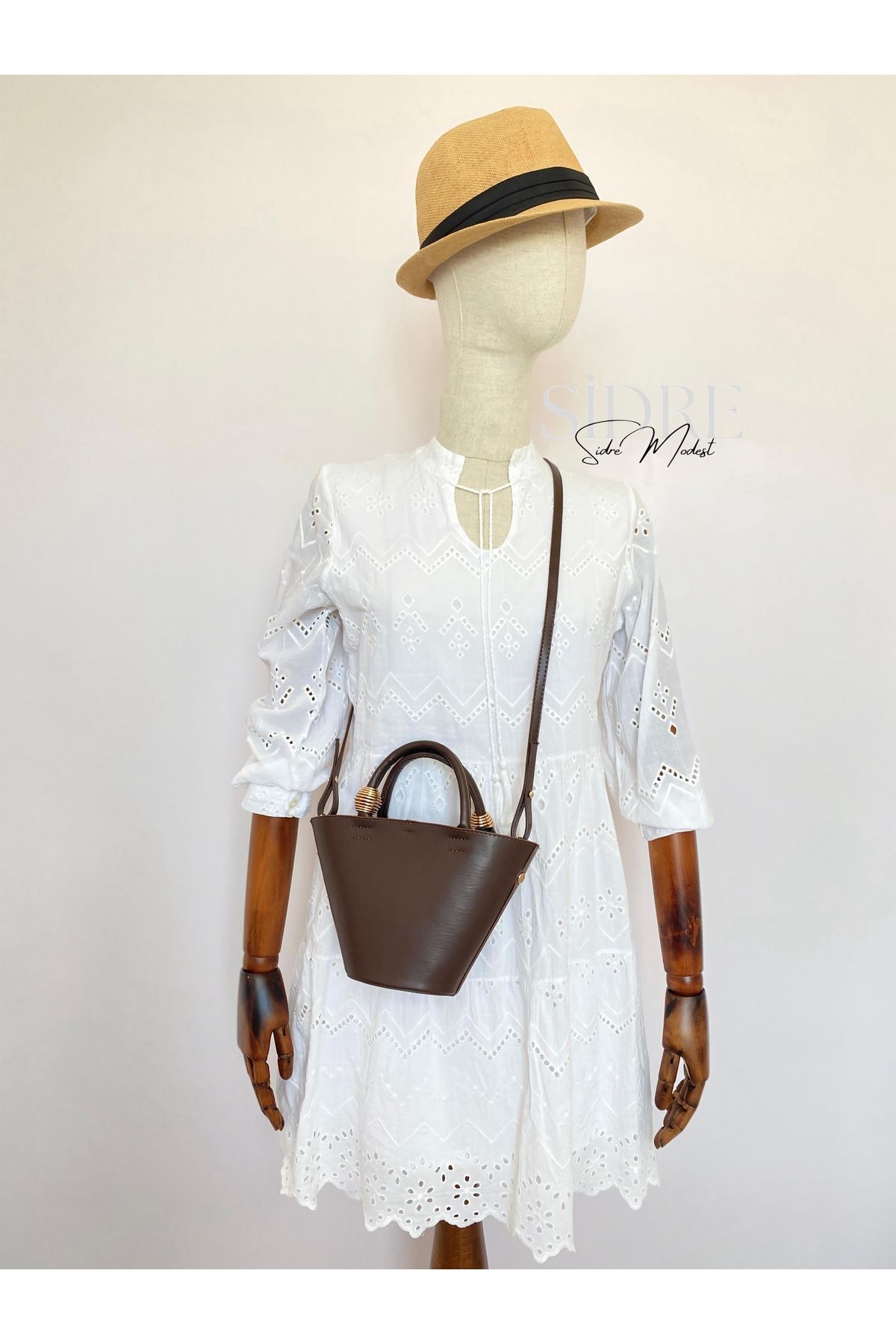 SİDRE MODEST Elva Bucket Kahverengi Çanta