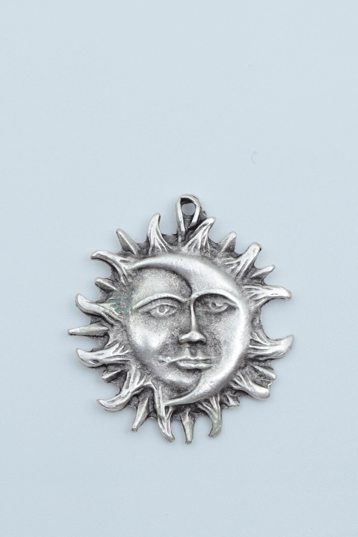 ıdr Güneş ve Ay Gümüş Kaplama Kolye Ucu