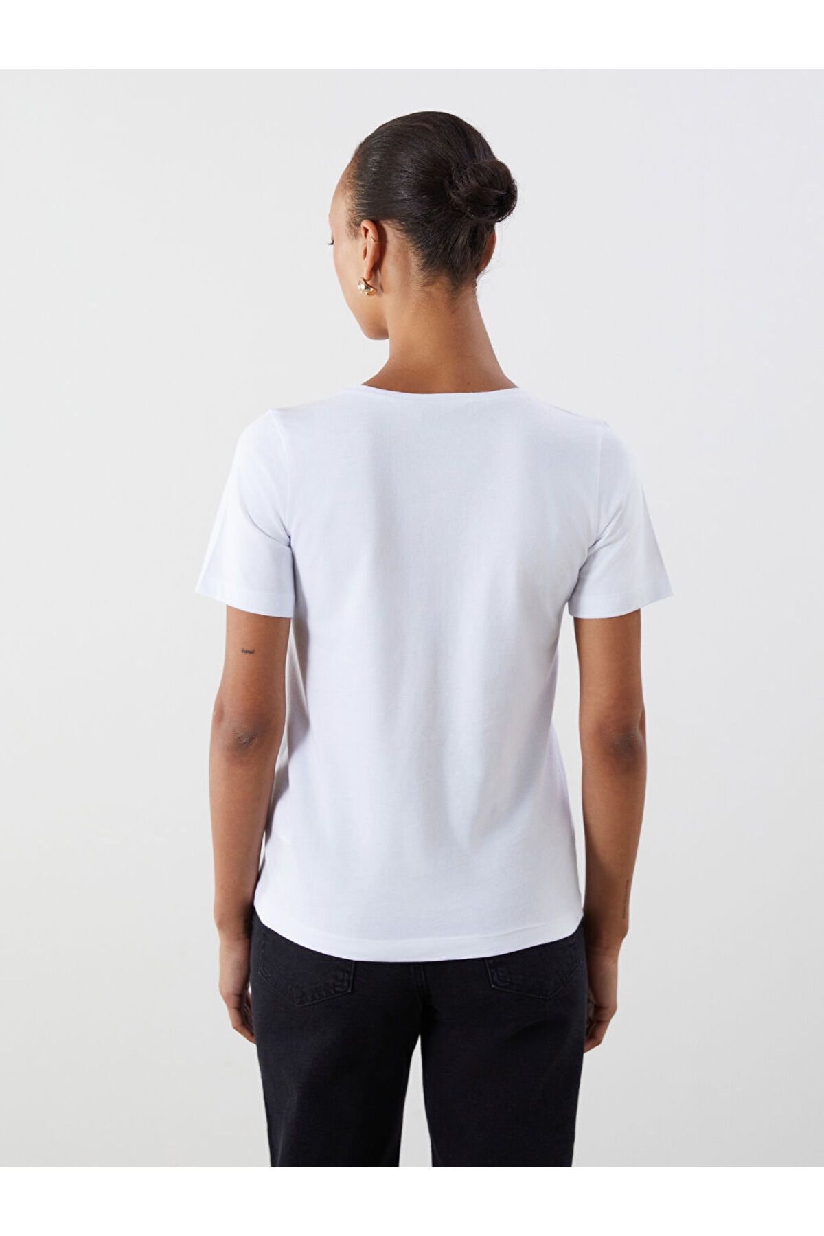 LC Waikiki-LCW Damen-T-Shirt mit V-Ausschnitt, 2er-Pack 7