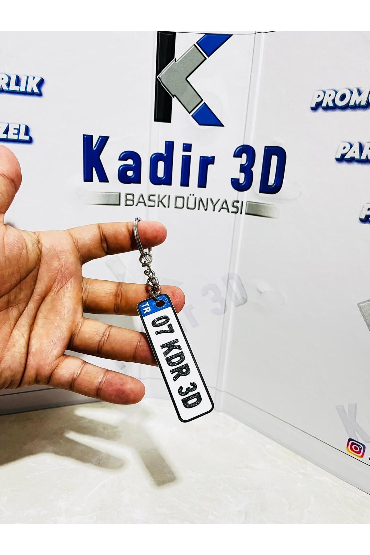 Kadir3D PLAKA ANAHTARLIK - OTO ANAHTAR - KİŞİYE ÖZEL - TEK TARAFLI
