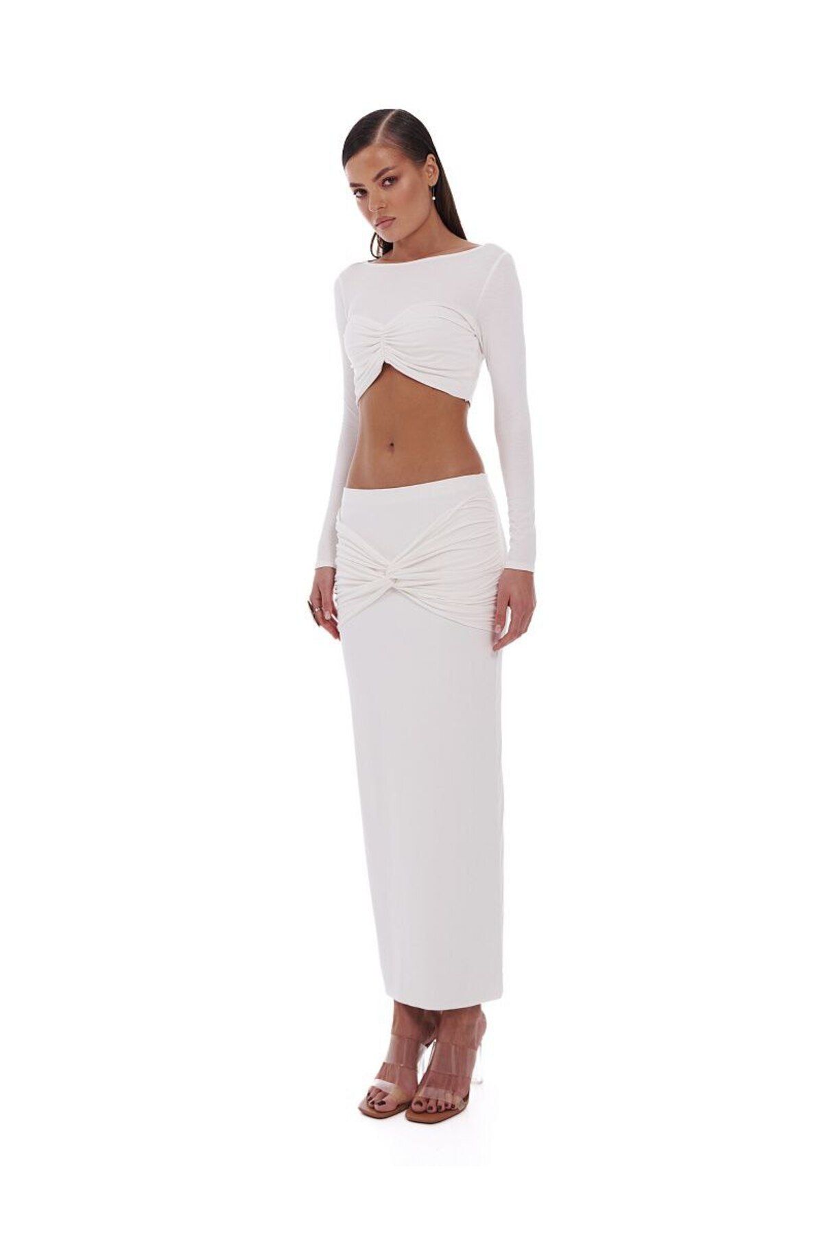 femmes fraiches Femmes Special Edition White Bologna Crop Bluz