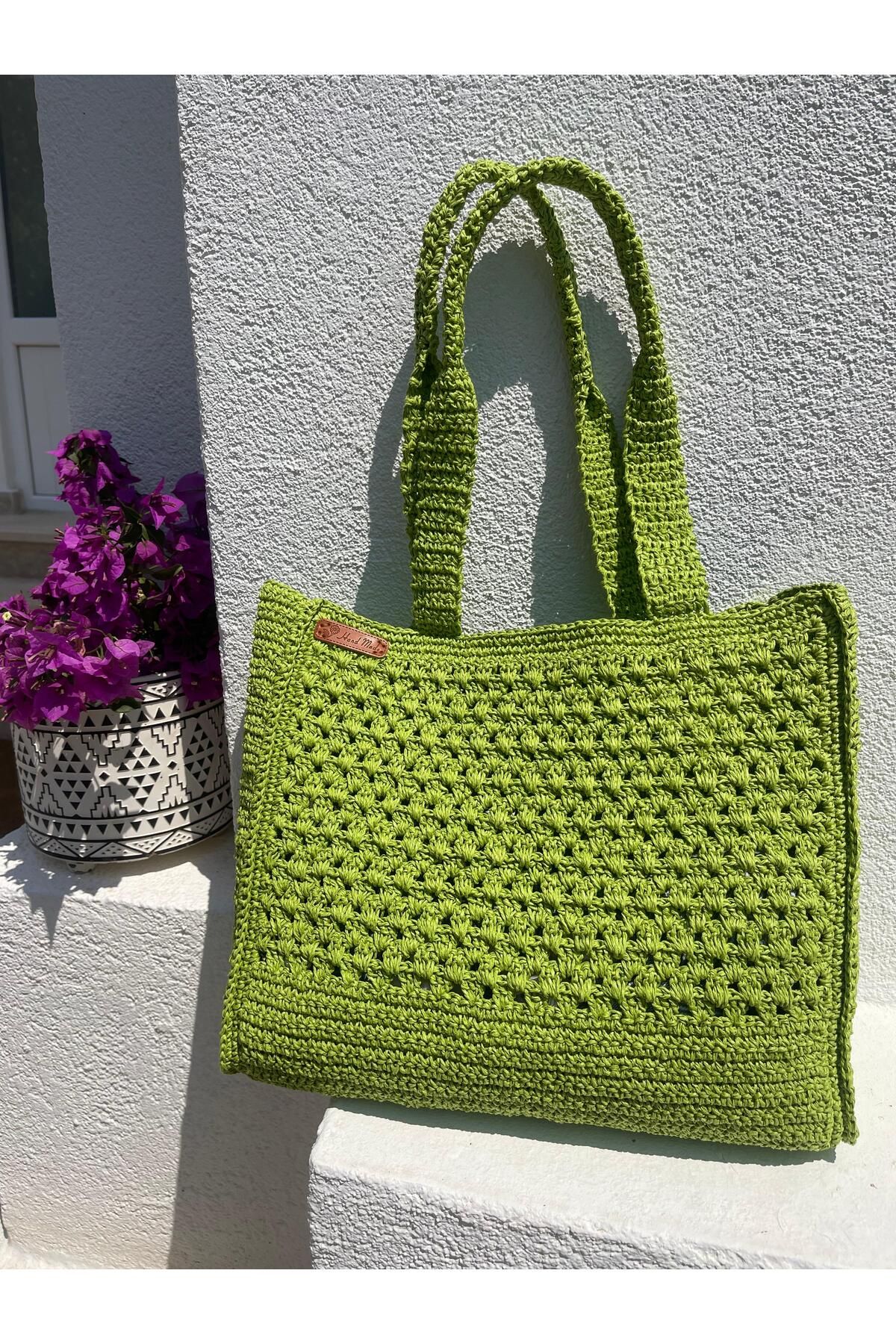Mayda accessorises Yeşil Hasır Çanta