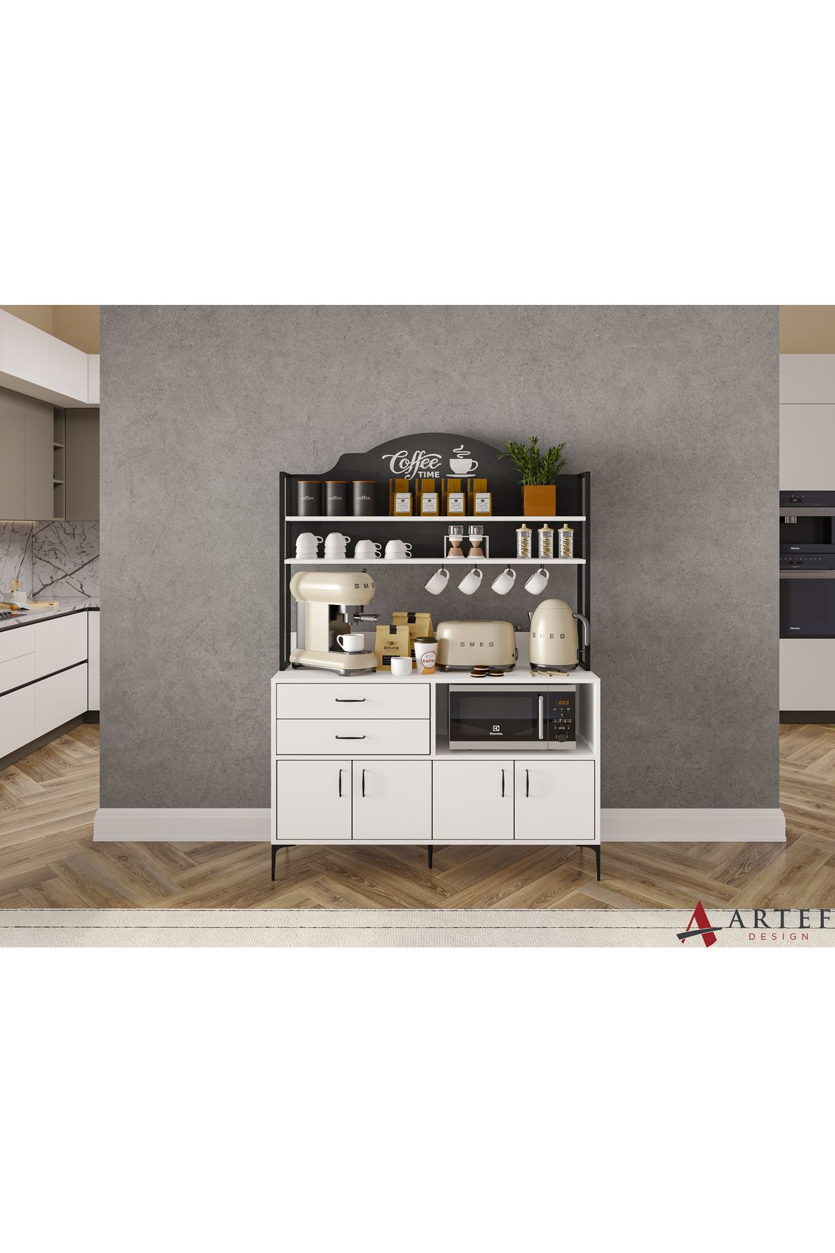 ARTEFDESIGN Artef Design Brew & Chill Kahve Köşesi Dolabı