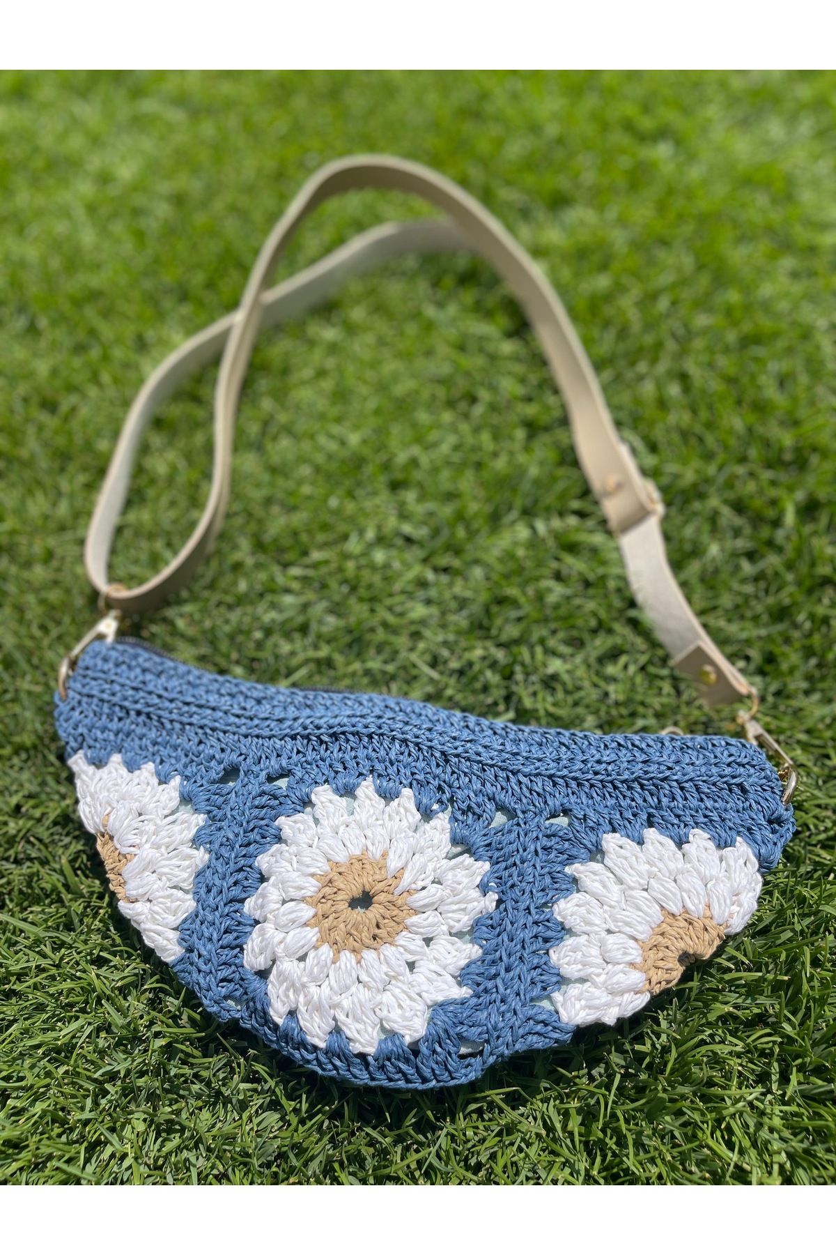 Mayda accessorises Çiçekli Hasır Çanta