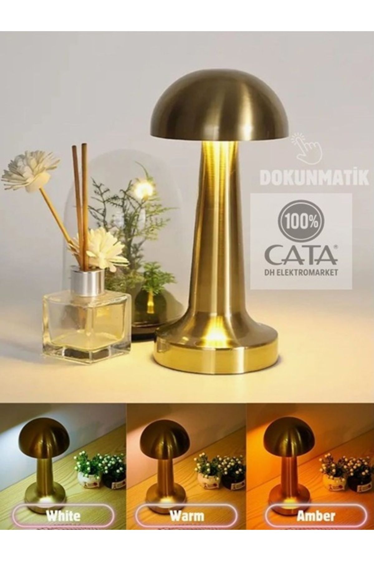 Cata Lizbon Antik Şarjlı Masa Lambası CT 8429