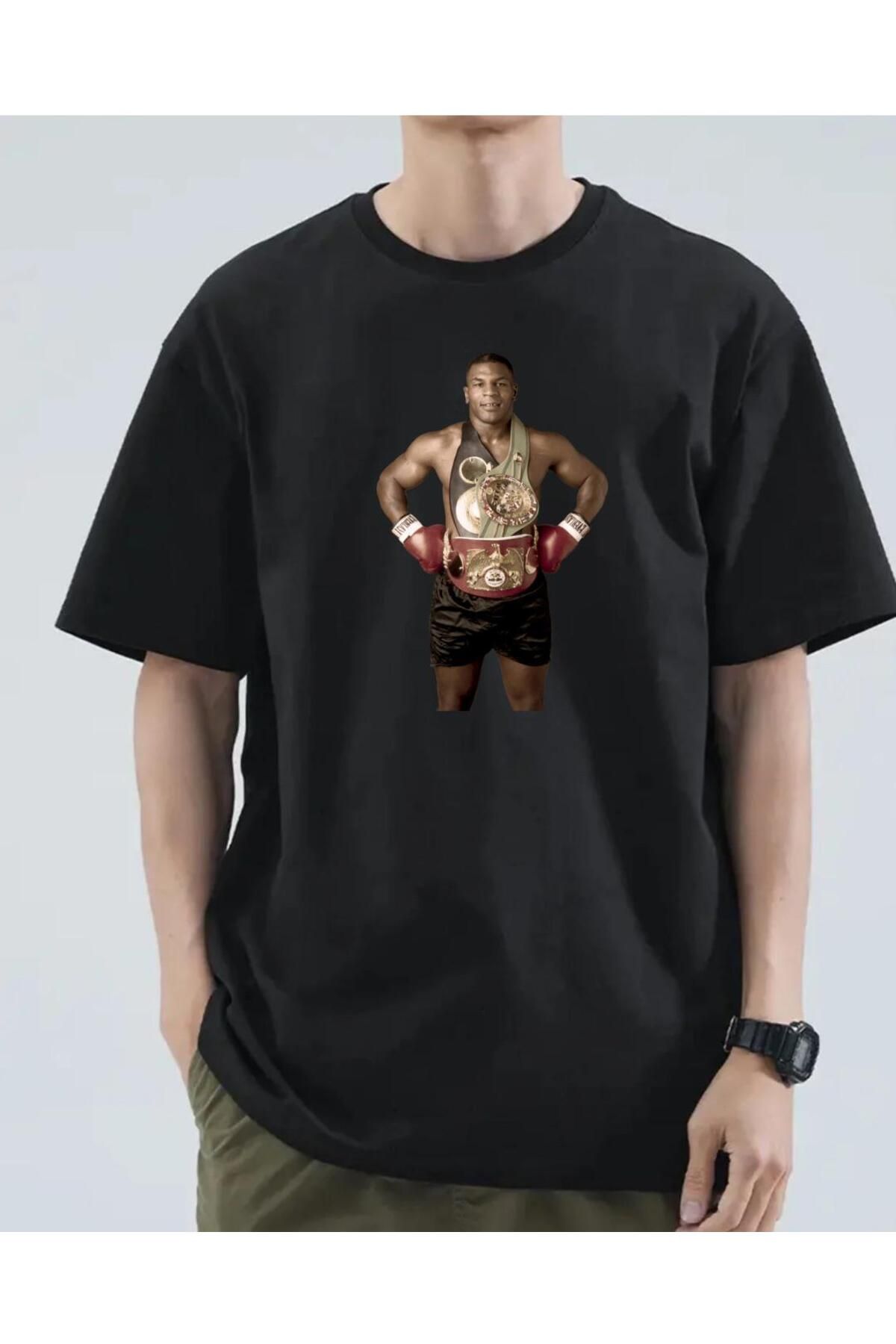 exans moda mike tyson Tasarım Baskılı Oversize Tişört