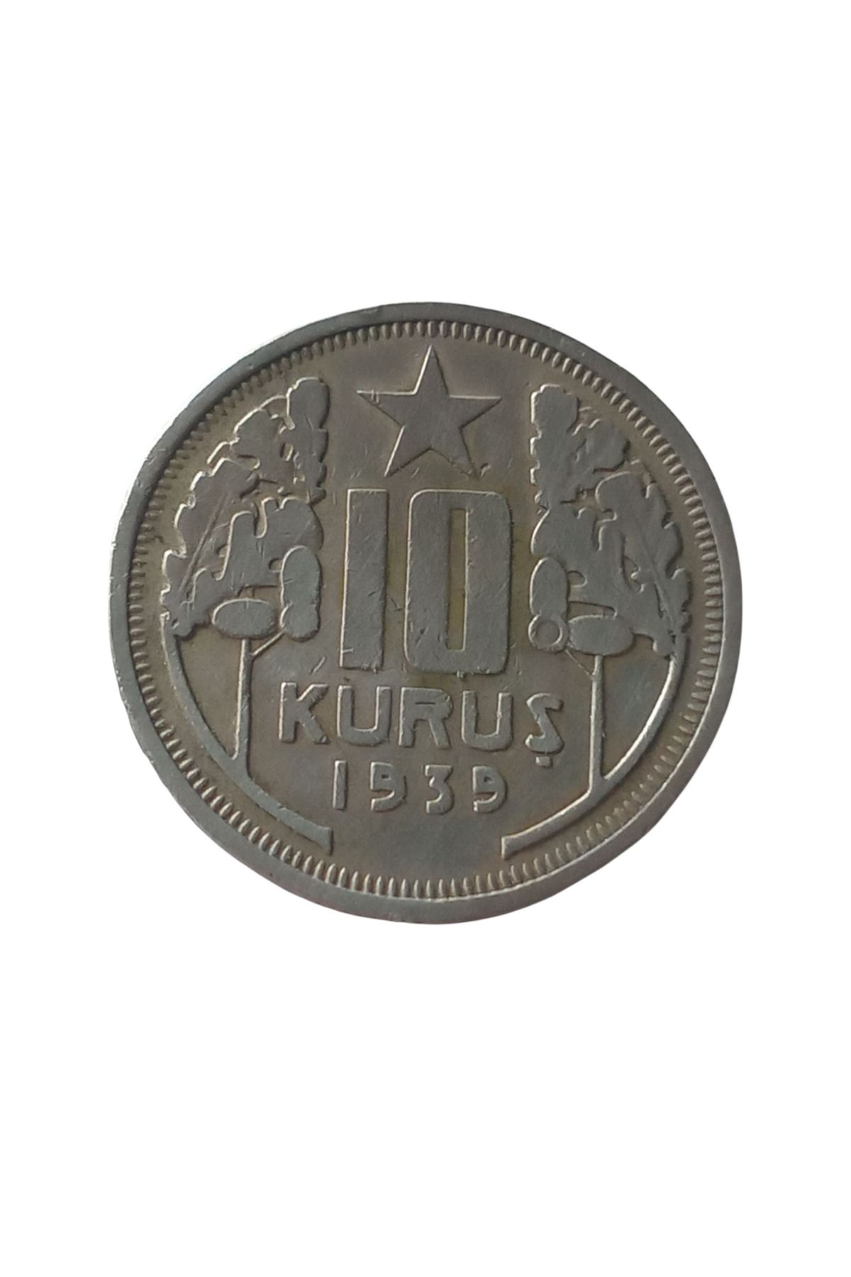 Yediotuz 1939 10 Kuruş Koleksiyon Madeni Para Eski Para Antika Para Darpane Para Hobi Hediye