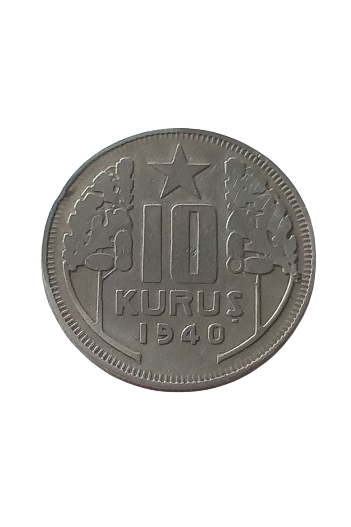 Yediotuz 1940 10 Kuruş Koleksiyon Madeni Para Eski Para Antika Para Darpane Para Hobi Hediye