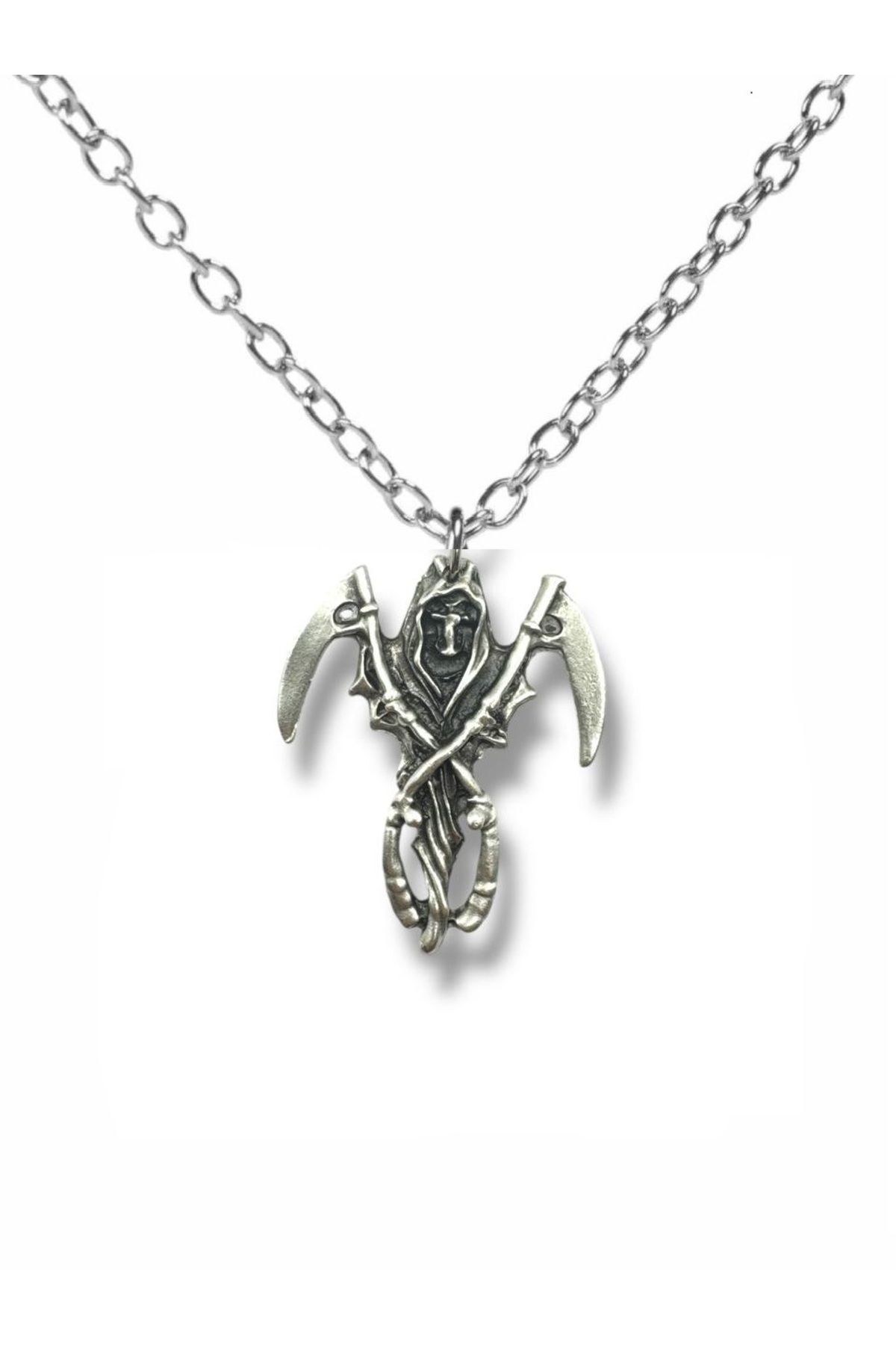 Herşey Nota Death Angel Melek Figürlü Unisex Metal Kolye – 60 cm Zincir