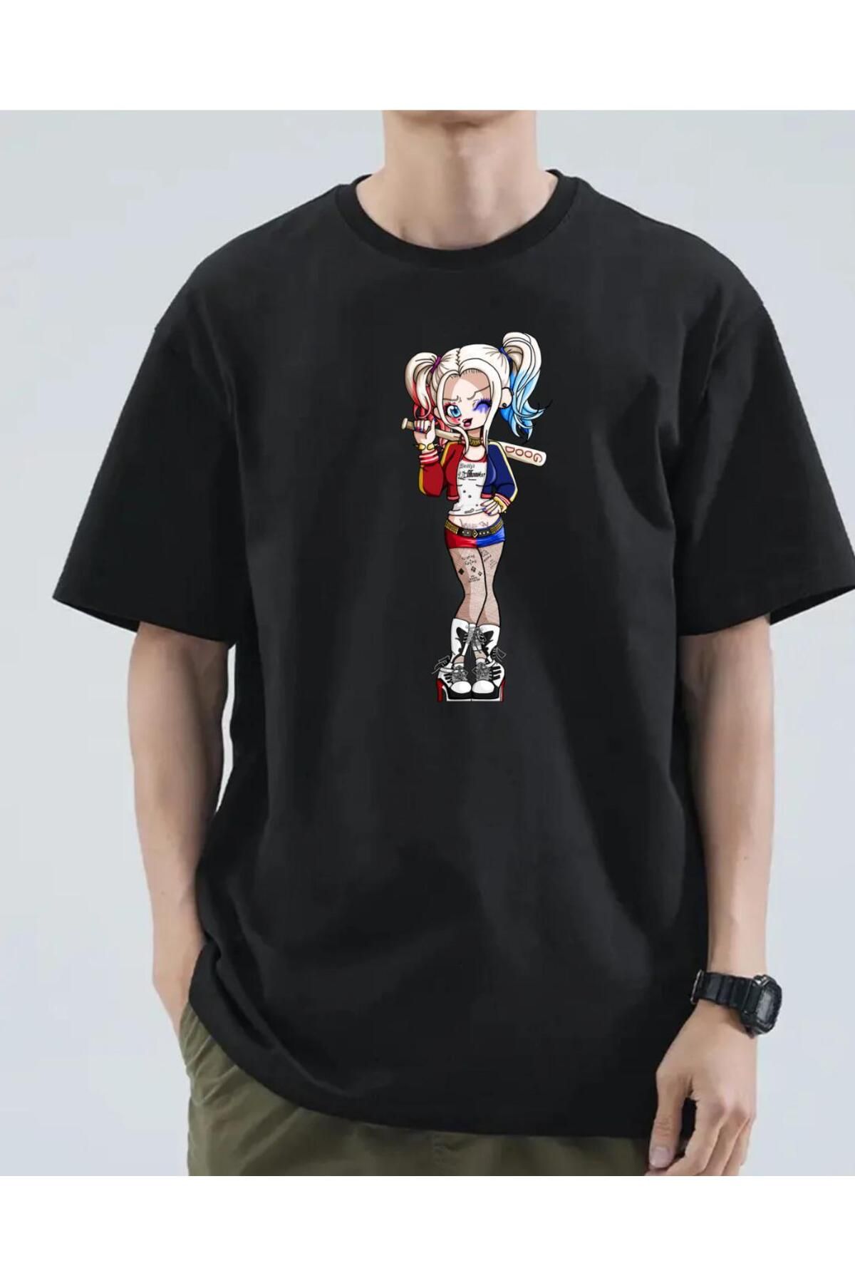 exans moda joker kız v1 Tasarım Baskılı Oversize Tişört