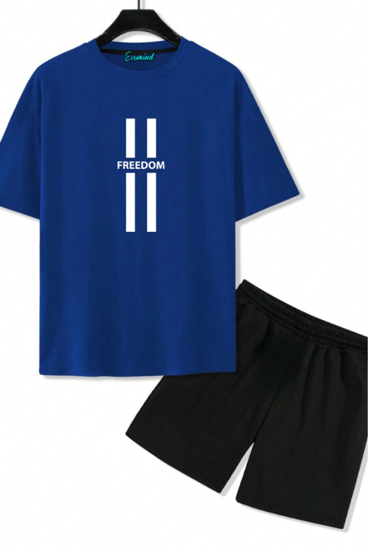 SevMode Freedom Baskılı Unisex Şort T-shirt Takım