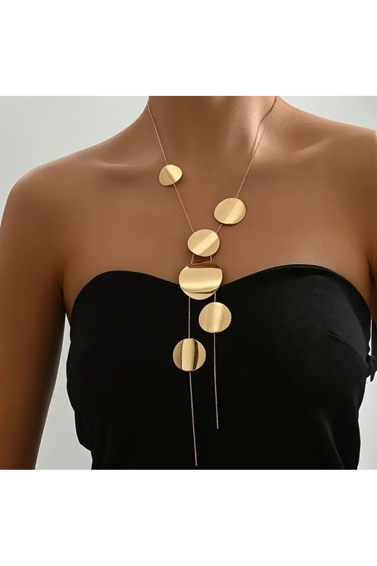 Sevilgülgünfinecrafts GOLD YUVARLAK ZİNCİR DETAY KOLYE