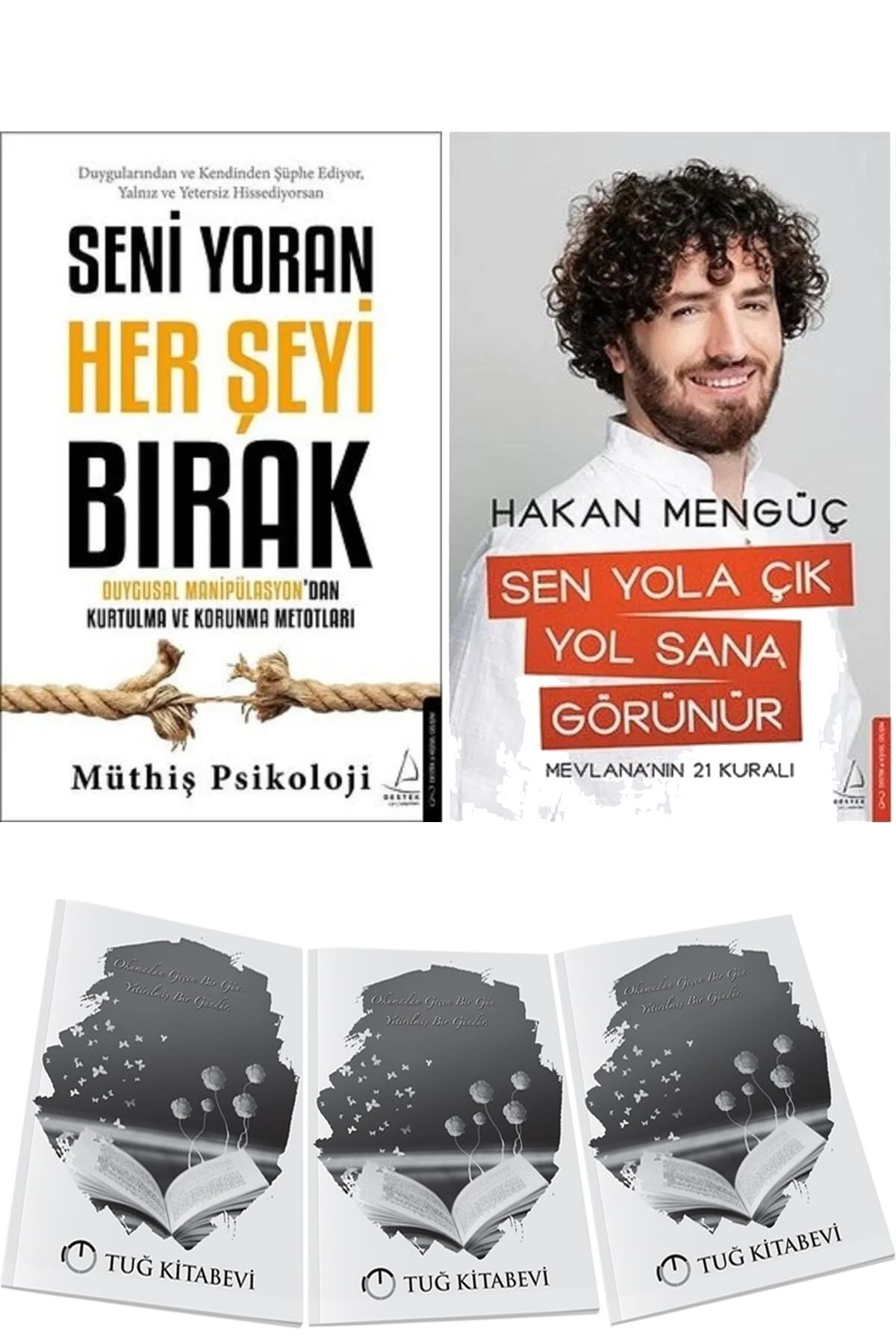 Destek Yayınları Seni Yoran Her Şeyi Bırak ve Sen Yola Çık Yol Sana Görünür 2li Set Hakan Mengüç + Hediyeli