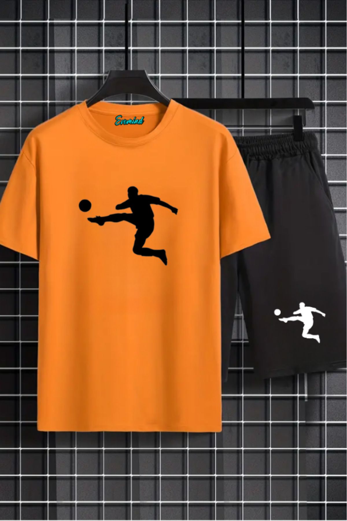 Evomind Futbolcu Baskılı Unisex Şort T-shirt Takım