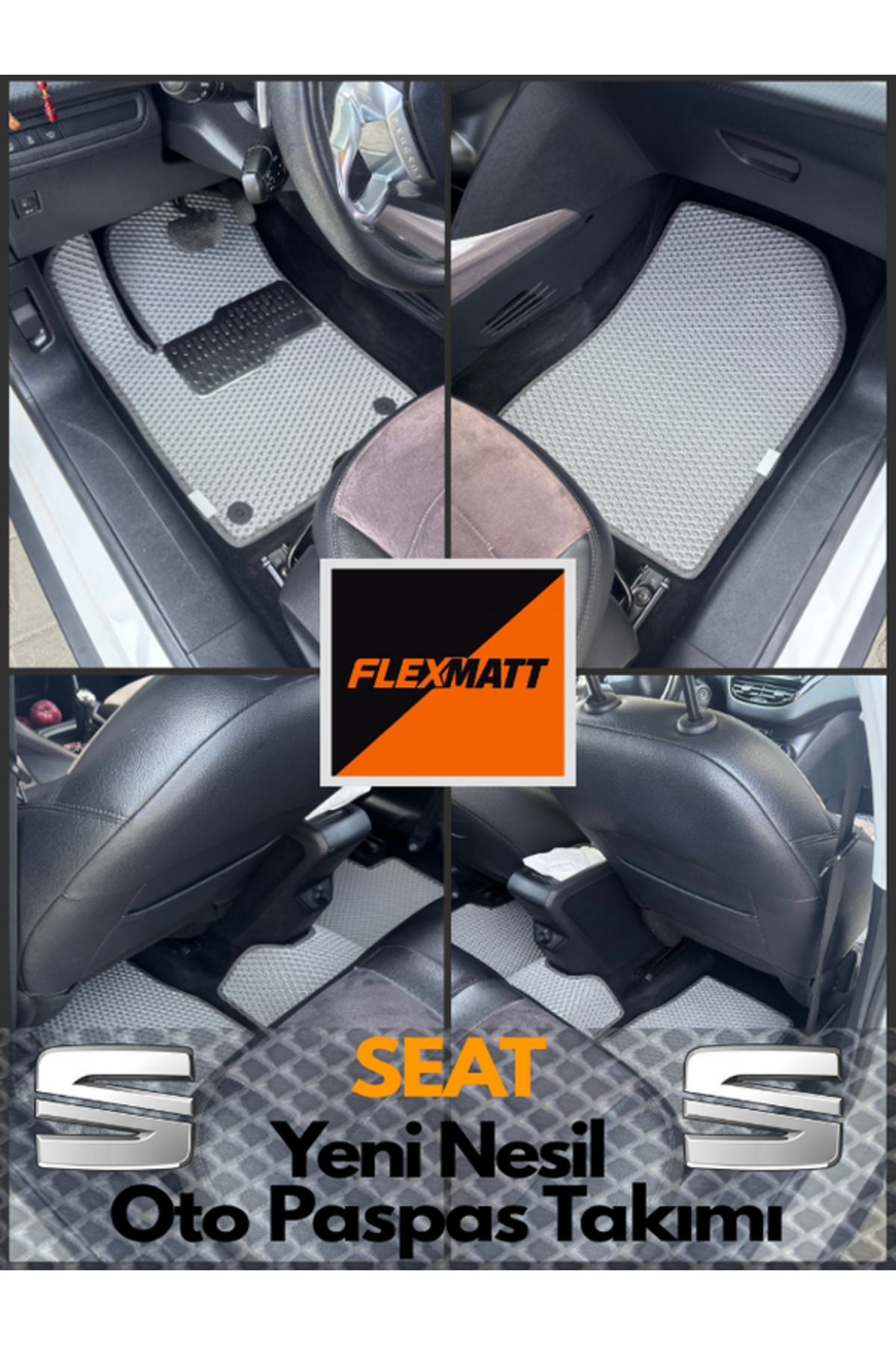 Florex Seat Torroco (2017-2025) Araç İçi Akıllı Oto Paspas Takımı / Siyah