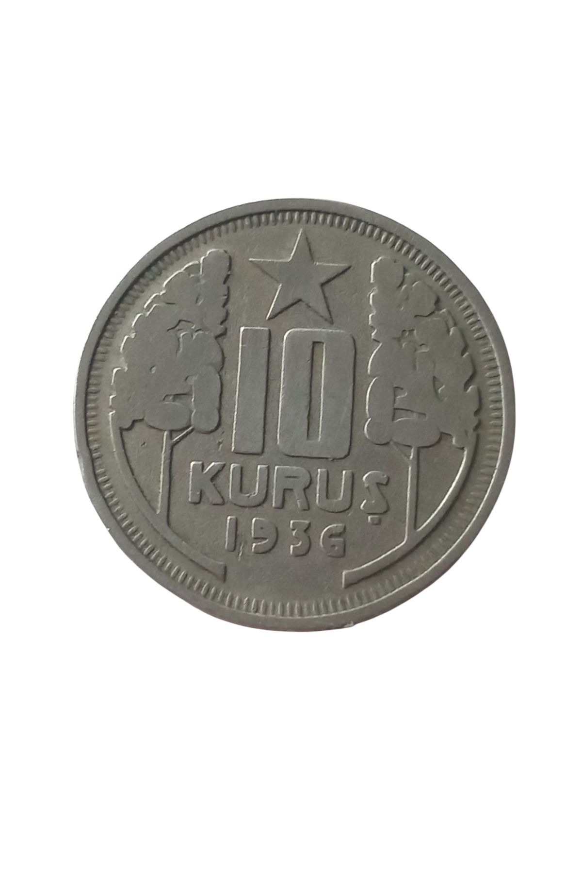 Yediotuz 1936 10 Kuruş Koleksiyon Madeni Para Eski Para Antika Para Darpane Para Hobi Hediye