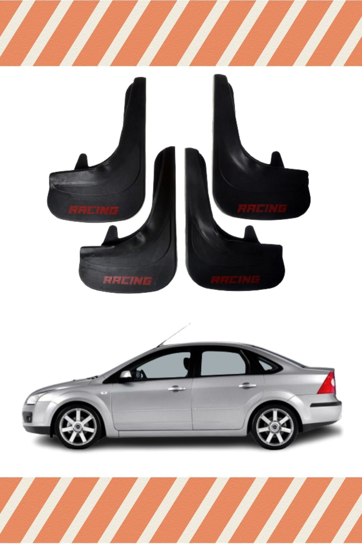 Alpax Ford Focus 2 Racing kırmızı yazılı 4’lü tozluk çamurluk paçalık dikkat çekici