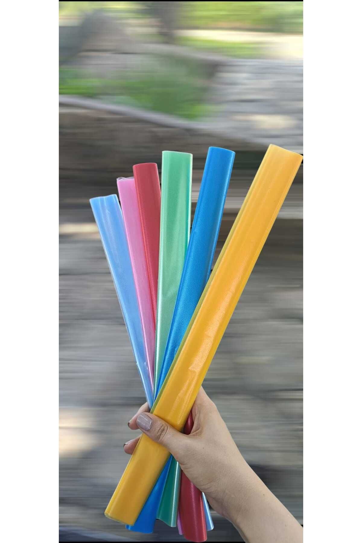 hobidaşım 🎁 Karışık Renk Jelatin Kaplama Kağıdı – 40 cm x 1.5 m Hediye ve Süsleme İçin Parlak Ambalaj Jelatin