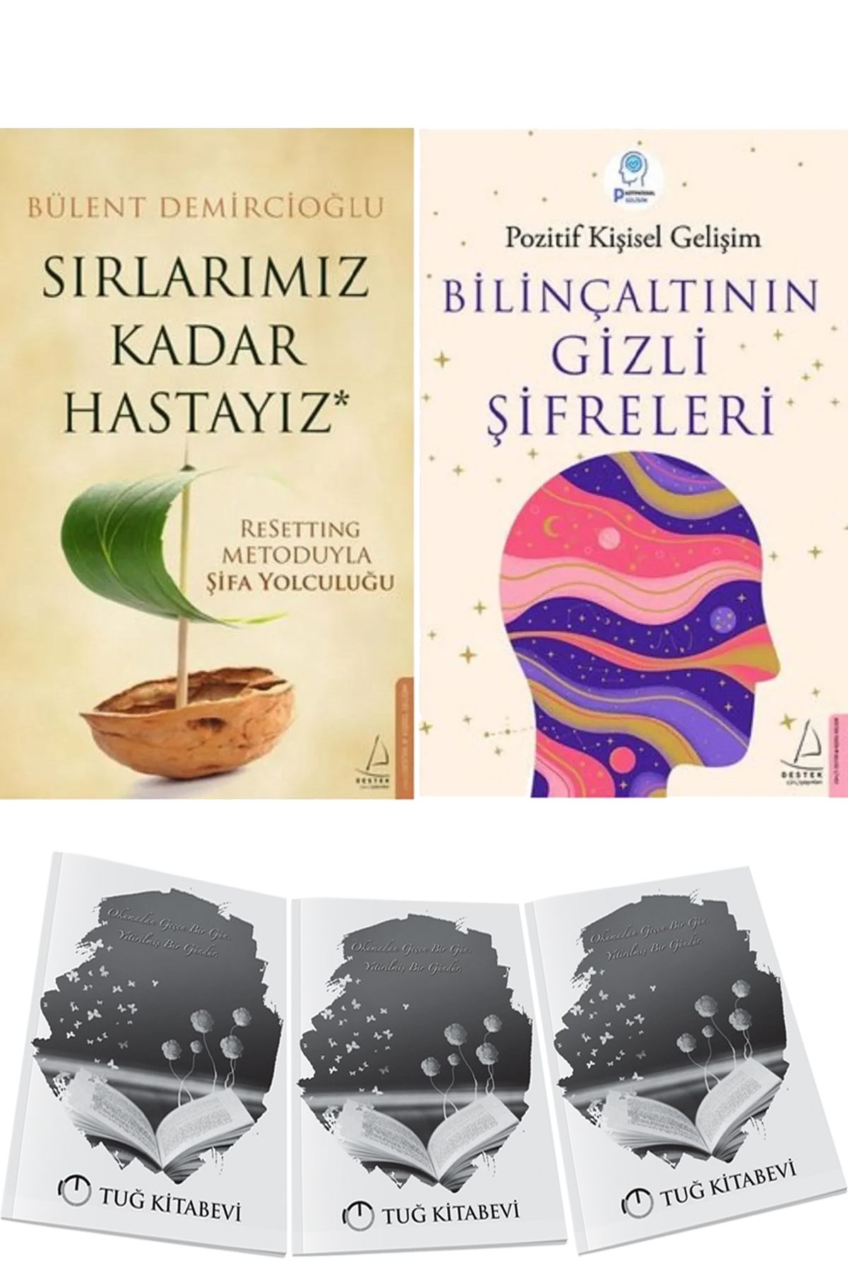 Destek Yayınları Sırlarımız Kadar Hastayız ve Bilinçaltının Gizli Şifreleri 2li Set Bülent Demircioğlu + Hediyeli