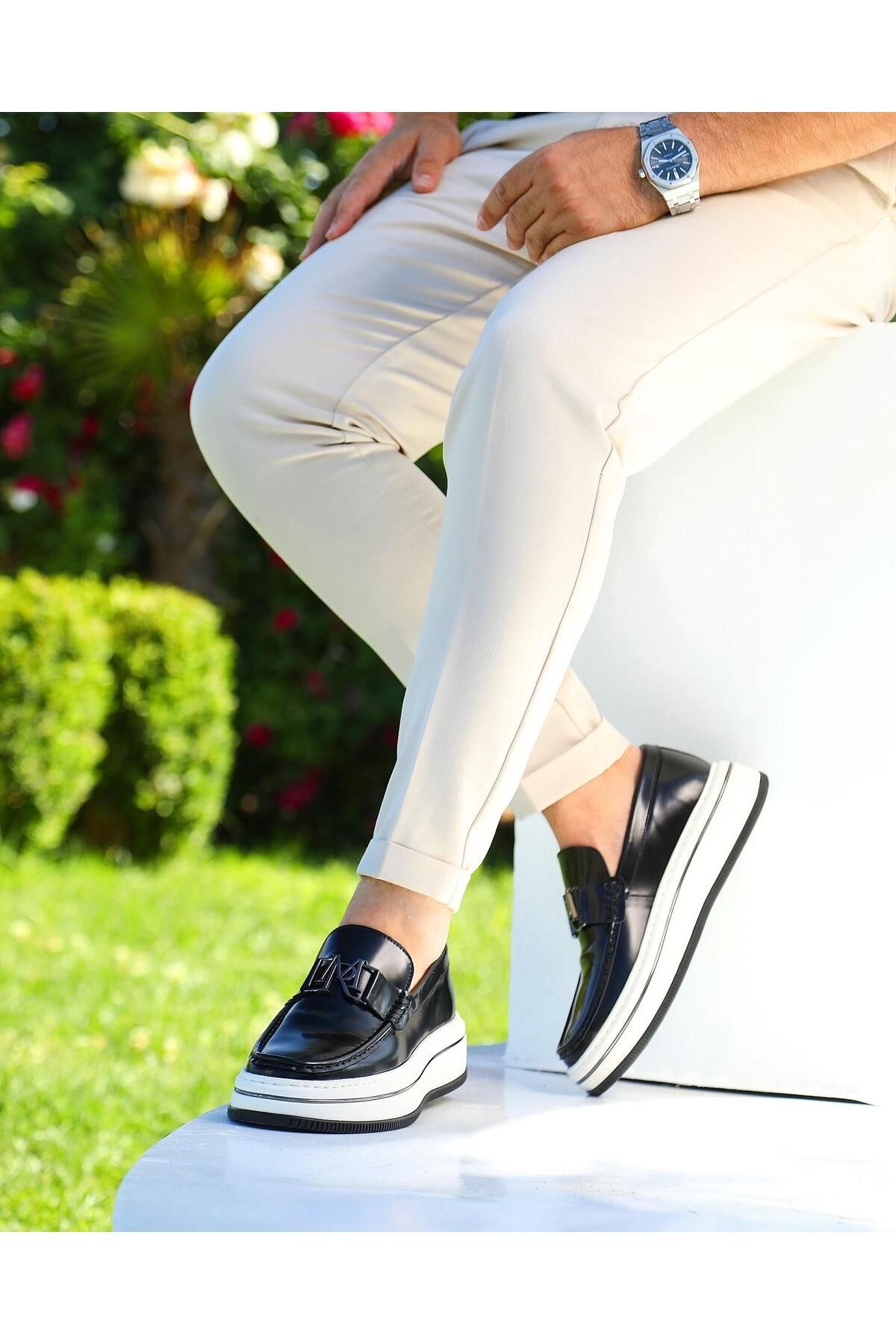 ByItallanoshoes BLACK DELİVA SHİNY 0073 HAKİKİ DERİ GÜNLÜK ERKEK SNEAKER AYAKKABI