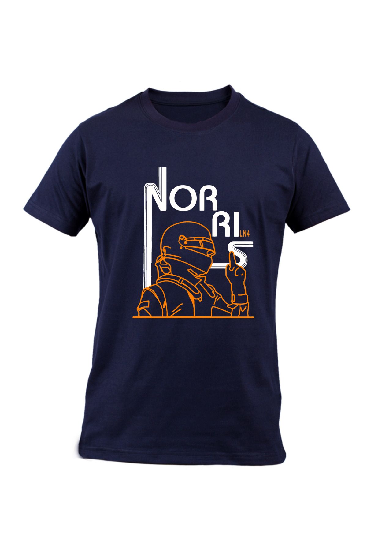 Efendioğlu Design Lando Norris 4 baskılı f1 pamuklu tshirt
