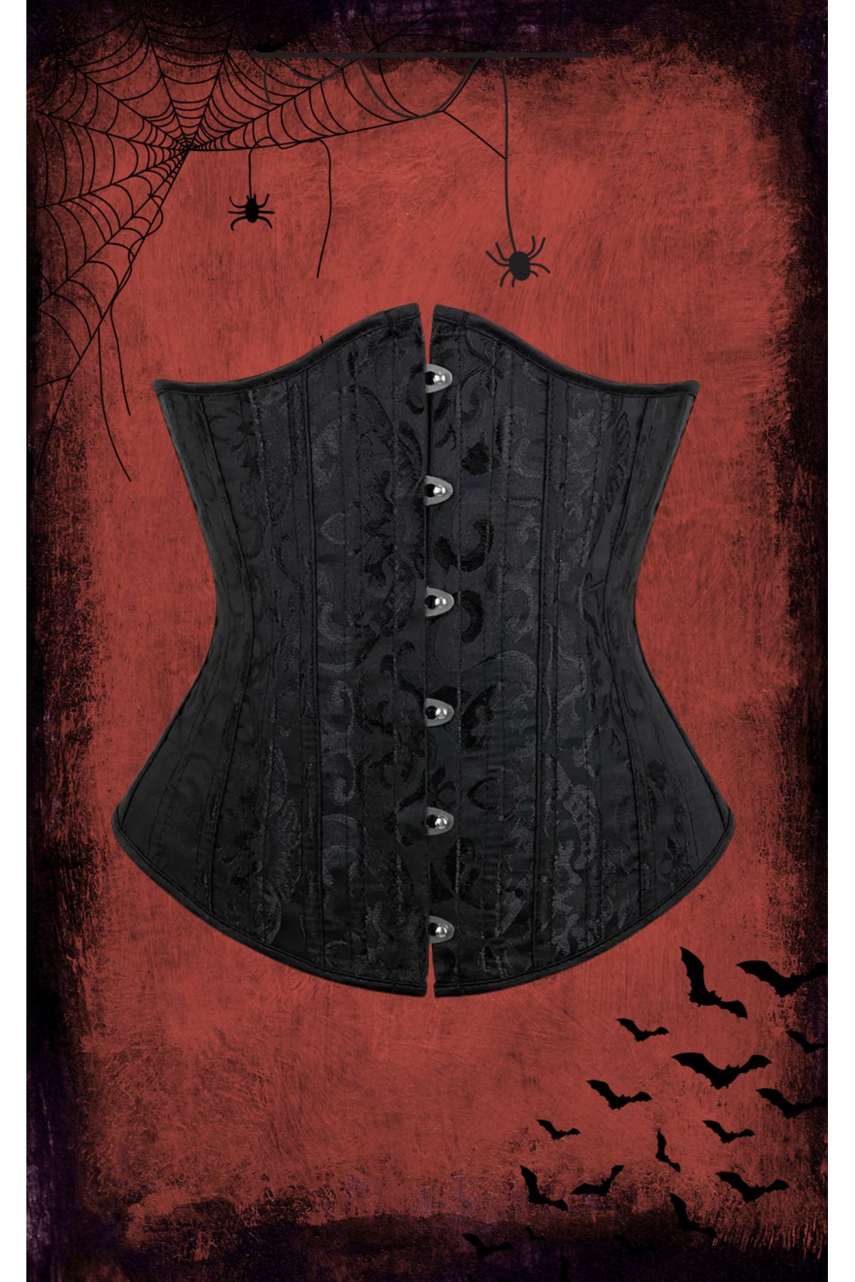 Mournbelle Desenli Gotik Bel Korsesi
