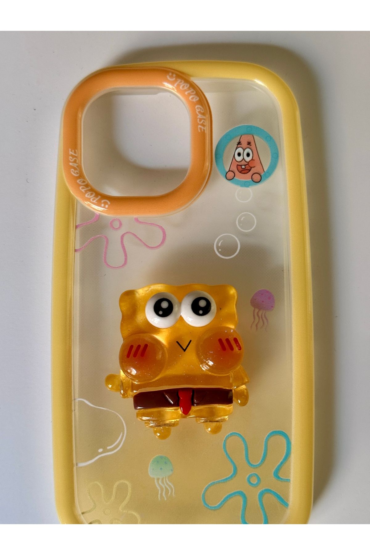 OITA iphone 14 PRO telefon uyumlu 3 boyutlu çizgi film karakterli sevimli kabartmalı kılıf kapak