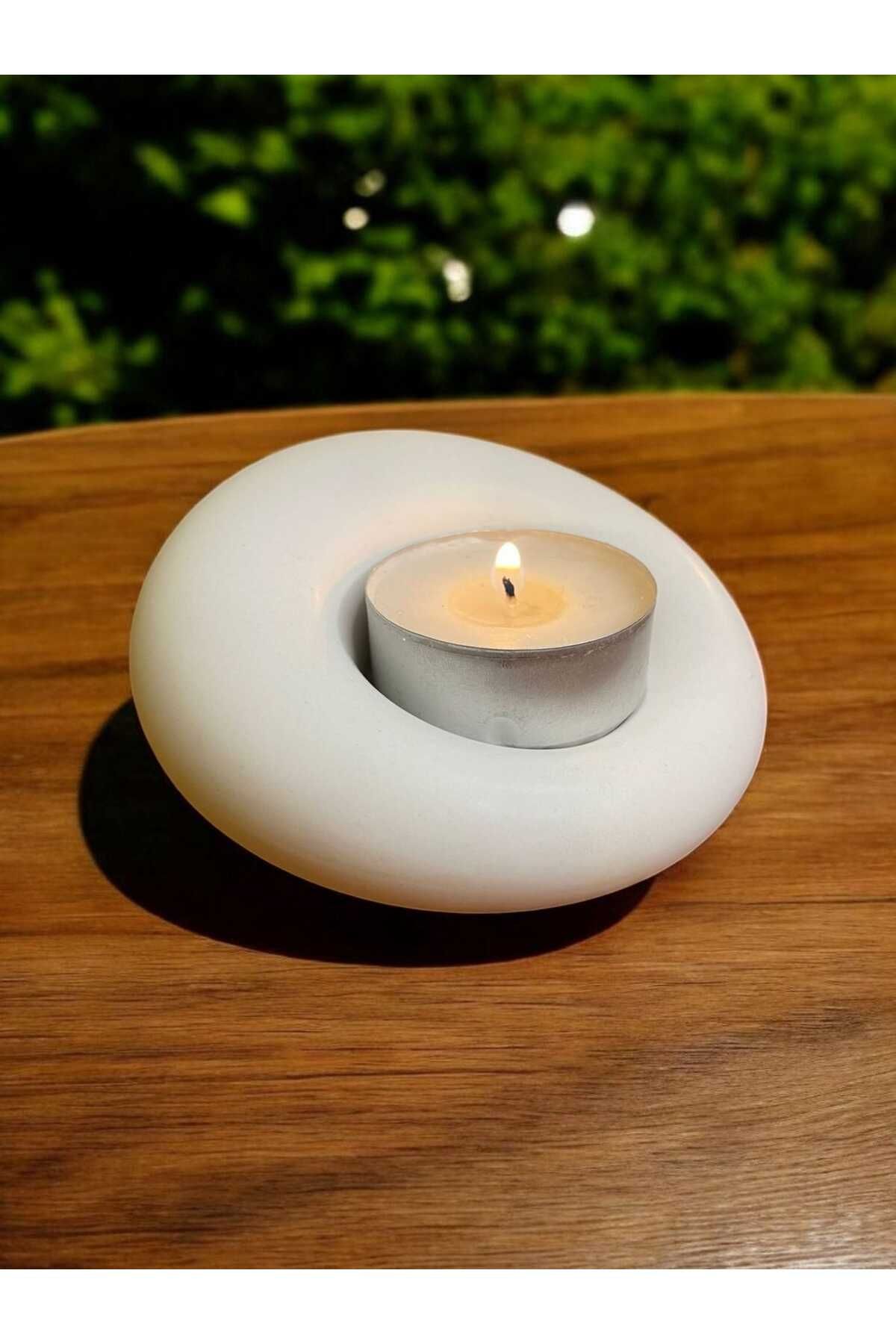 Home Beyaz El Yapımı Bubble Mumluk / Tealight Mumluk