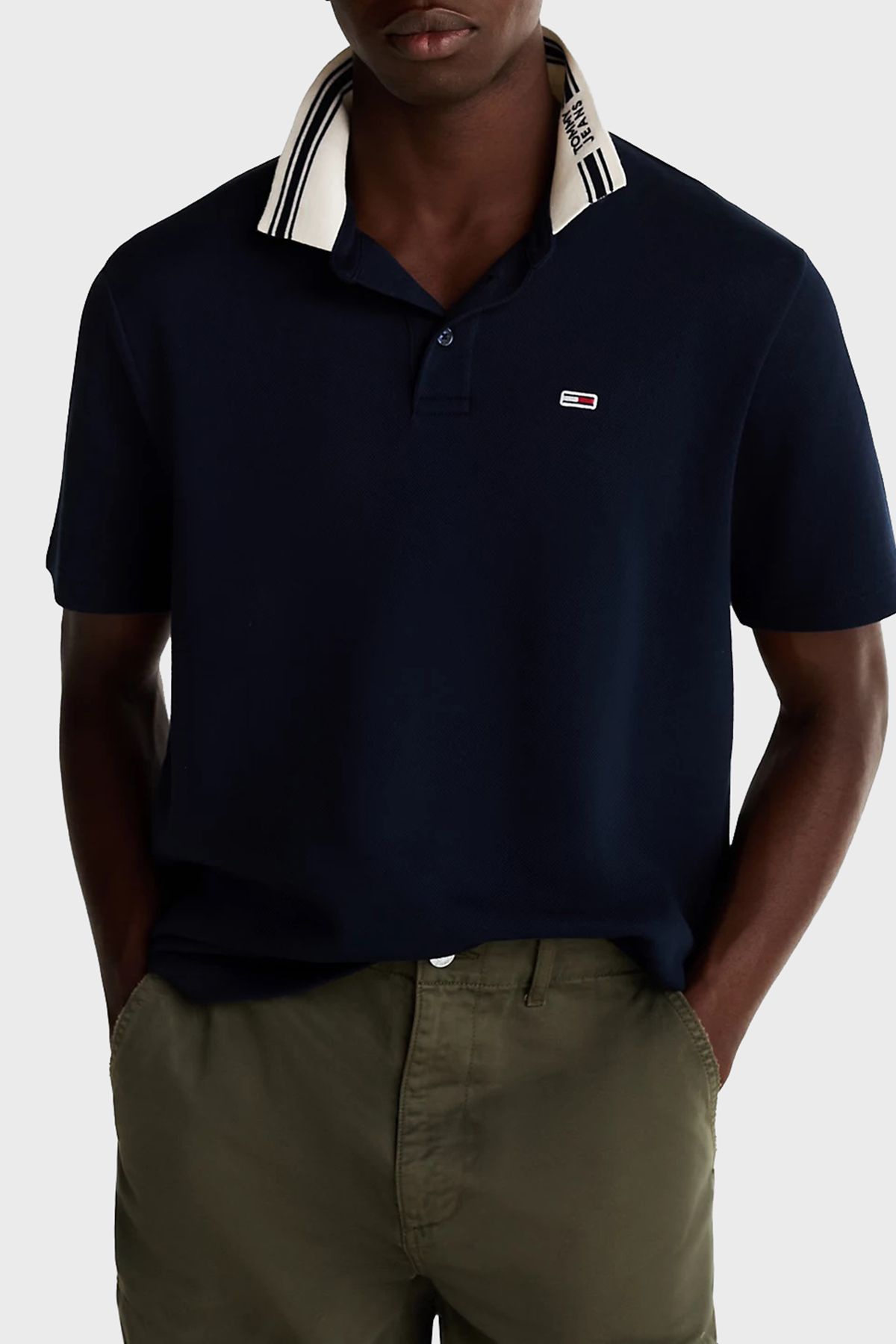 Tommy Jeans Pamuklu Regular Fit Polo Yaka T Shirt Erkek POLO YAKA T SHİRT DM0DM20225 C1G