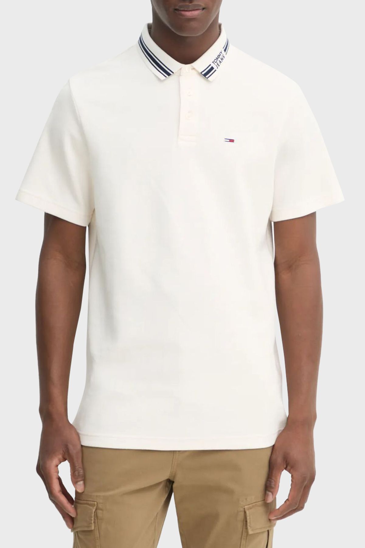 Tommy Jeans Pamuklu Regular Fit Polo Yaka T Shirt Erkek POLO YAKA T SHİRT DM0DM20225 YBH