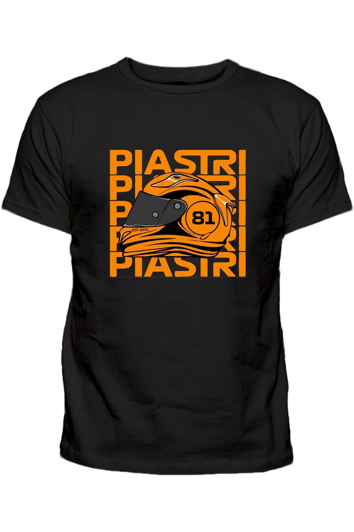 Efendioğlu Design Oscar Piastri baskılı f1 pamuklu tshirt