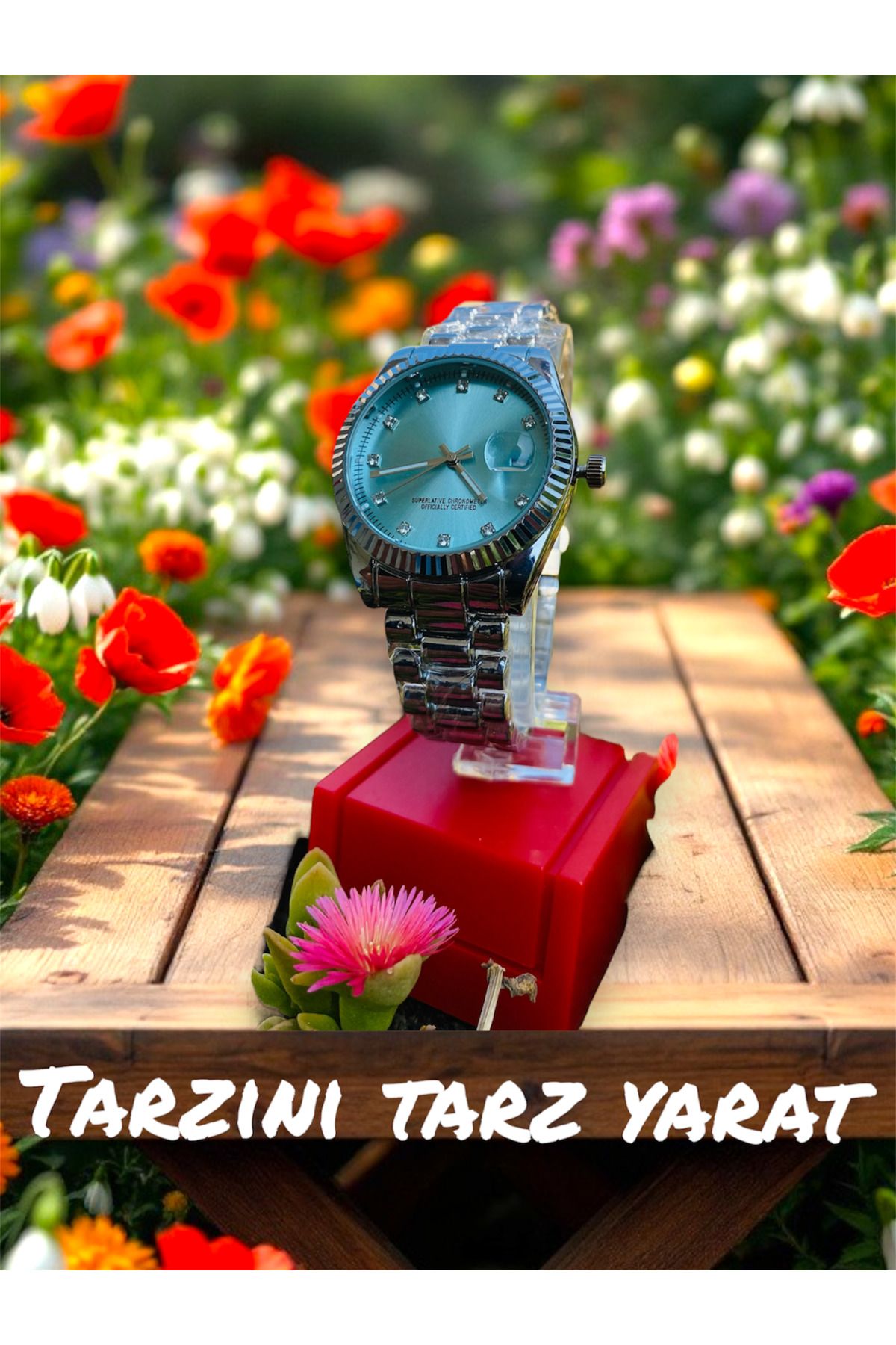 SENİN Mavi kadran taşlı Özel tasarım