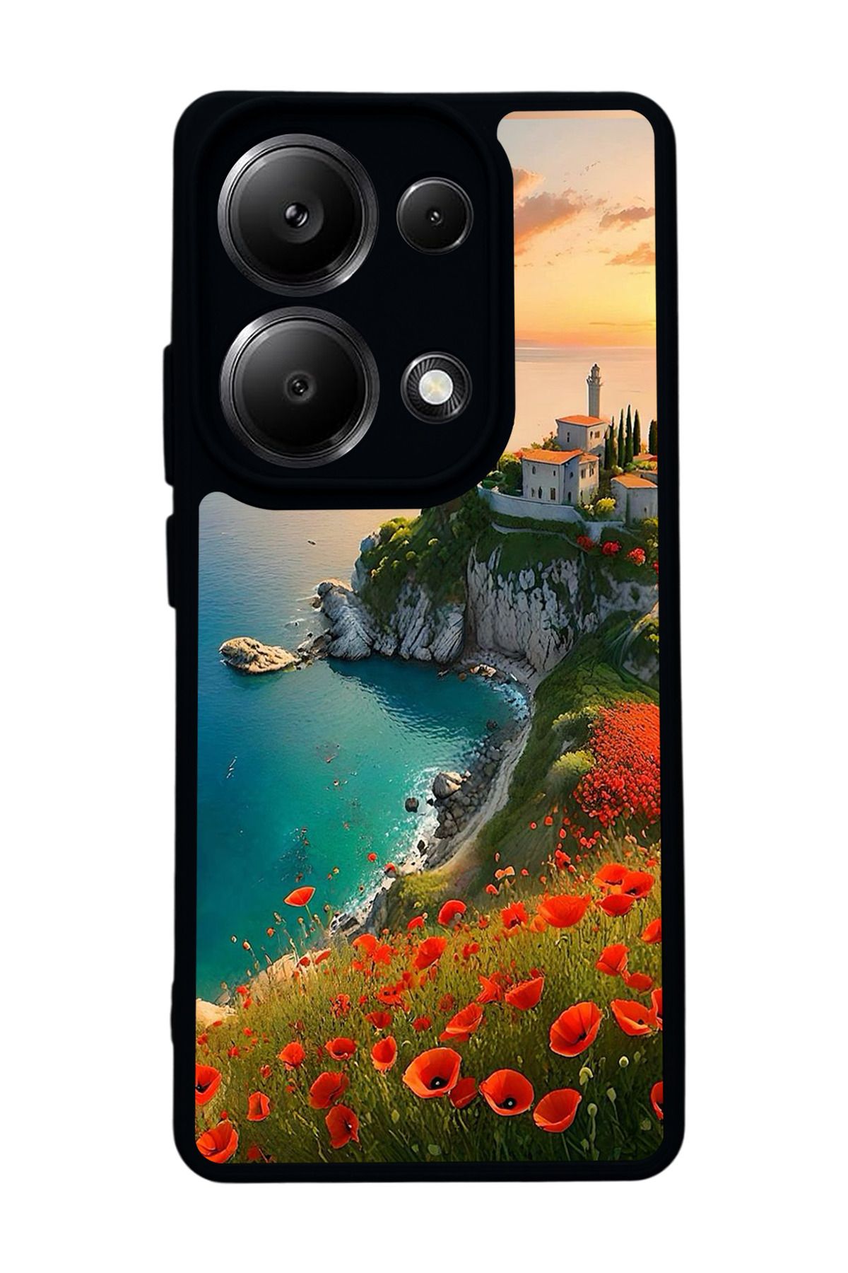 BGAKSESUAR Xiaomi Redmi Note 13 Pro 4G Uyumlu Mat Siyah Kılıf – Yumuşak Silikon, Koruyucu, Şok Emici Kapak
