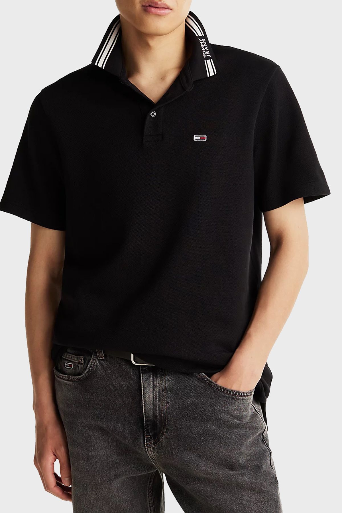 Tommy Jeans Pamuklu Regular Fit Polo Yaka T Shirt Erkek POLO YAKA T SHİRT DM0DM20225 BDS