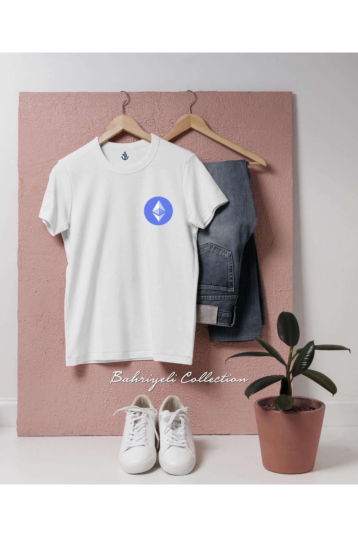 bahriyeli.jpeg Oversize ETH Etherium Coin Cep Tasarımlı Unisex T-Shirt
