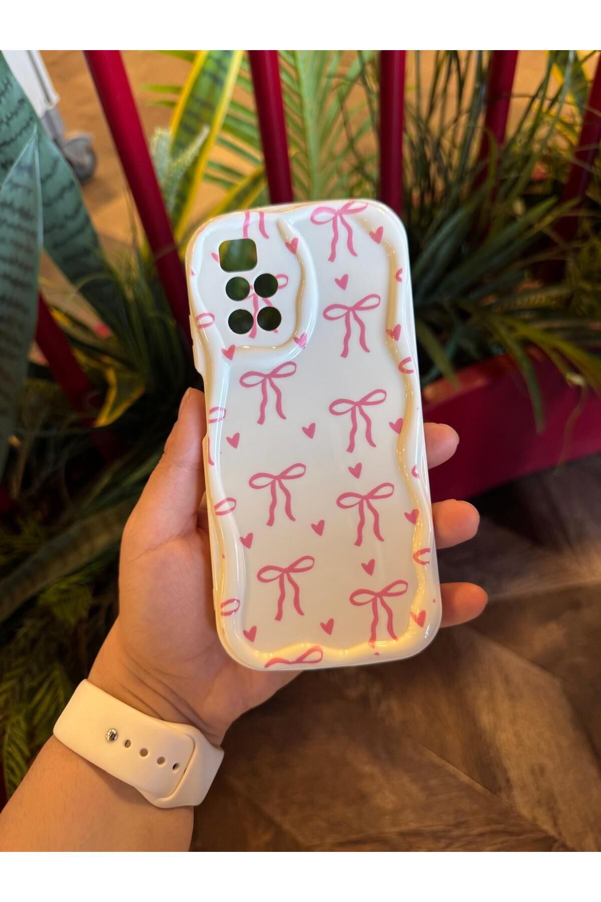 KILIF STORE redmi note 12pro 4g pembe büyük fiyonklu telefon kılıfı