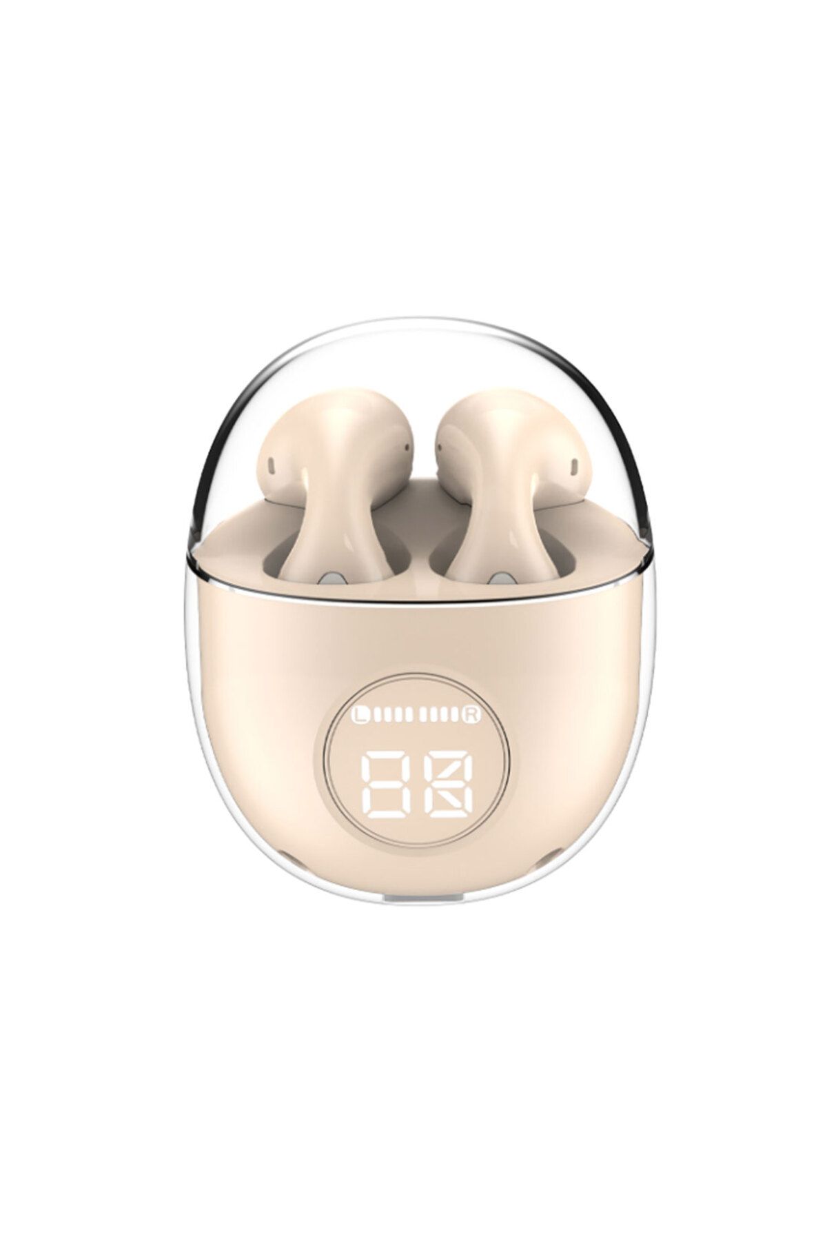 Soffany AP-17 Bluetooth Kulaklık Krem | ANC | Su Geçirmez | Dokunmatik | Şık ve Konforlu Tasarım