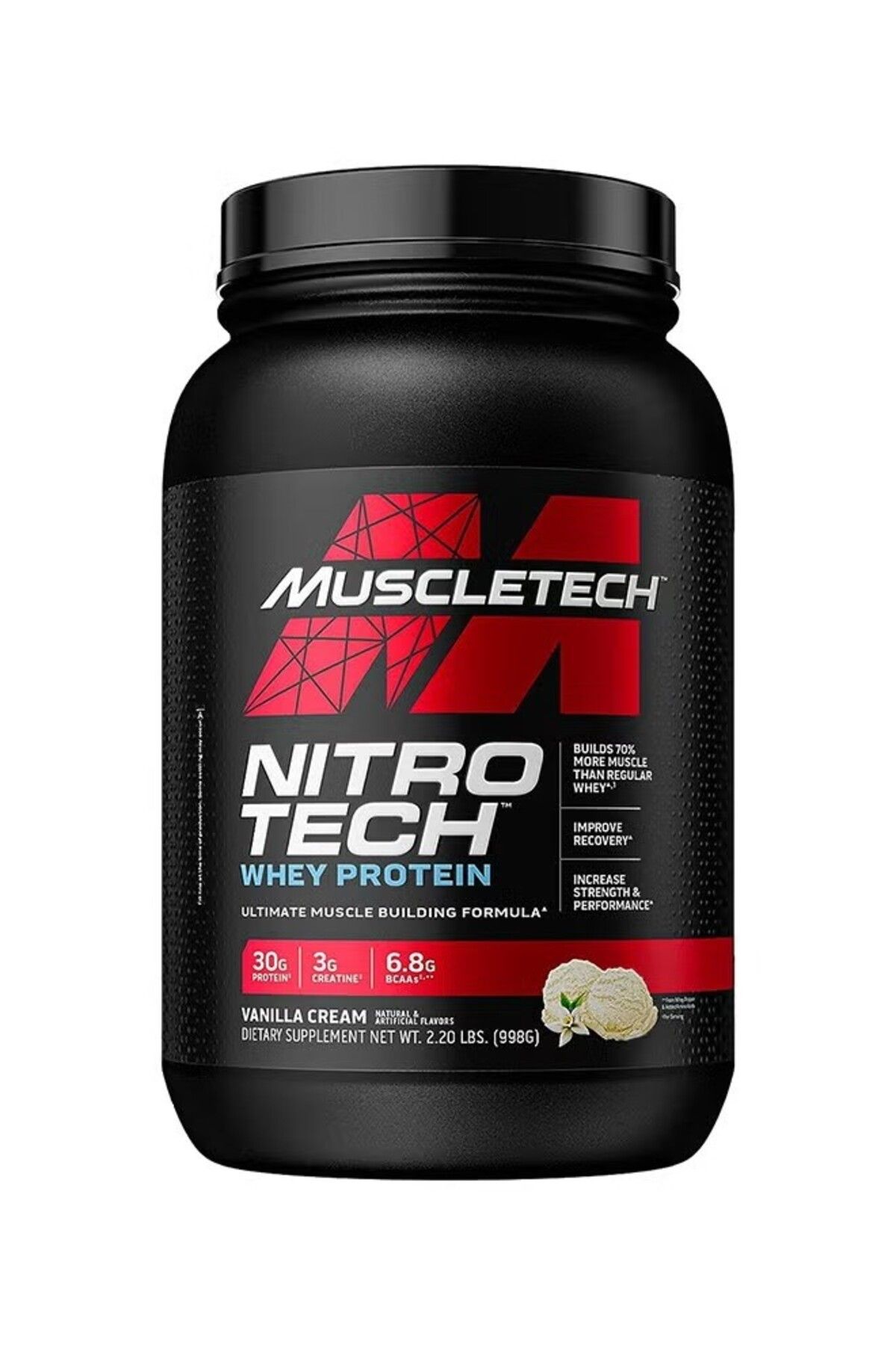 MUSCLETECH-MuscleTech Nitro Tech Performance Series, Vanilla Creme, 2 lbs 1