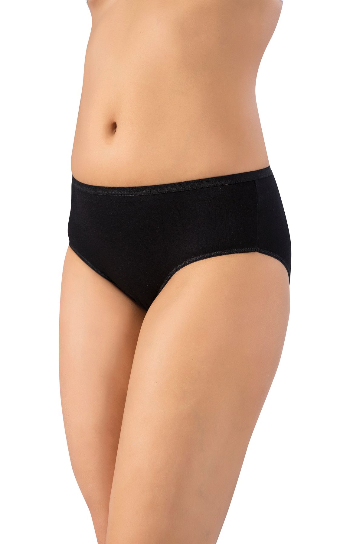 LÜXDRM -3"lü ekonomik yüksek bel iz yapmaz slip külot