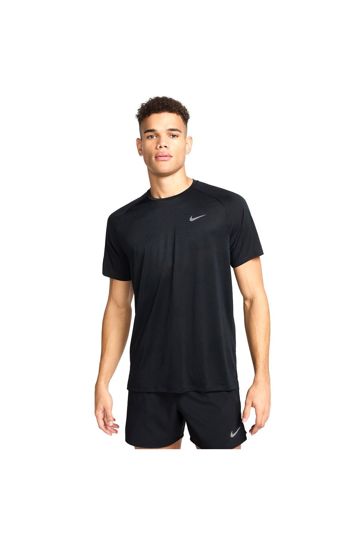 Nike Erkek Siyah M Nk Dfadv Stride Ss Top Tshirt Hv5203-010