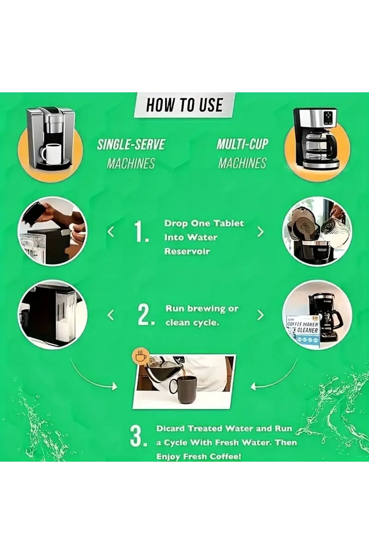 Mae-Coffee&espresso machine cleaning tablets,remove deposits&limescale,the effects of prolonged use 3