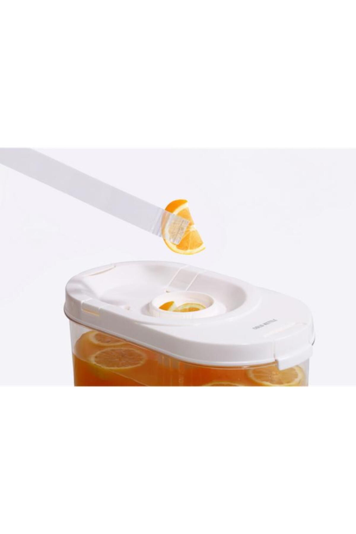 Generic-موزع مشروبات مستطيل أنيق ومتين من فيلي، شفاف وأبيض، سعة 4 لتر 6