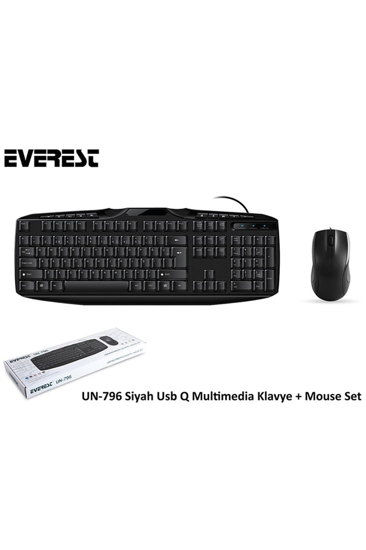 Vobotek Teknoloji UN-796 Siyah Usb Q Multimedia Klavye + Mouse Set